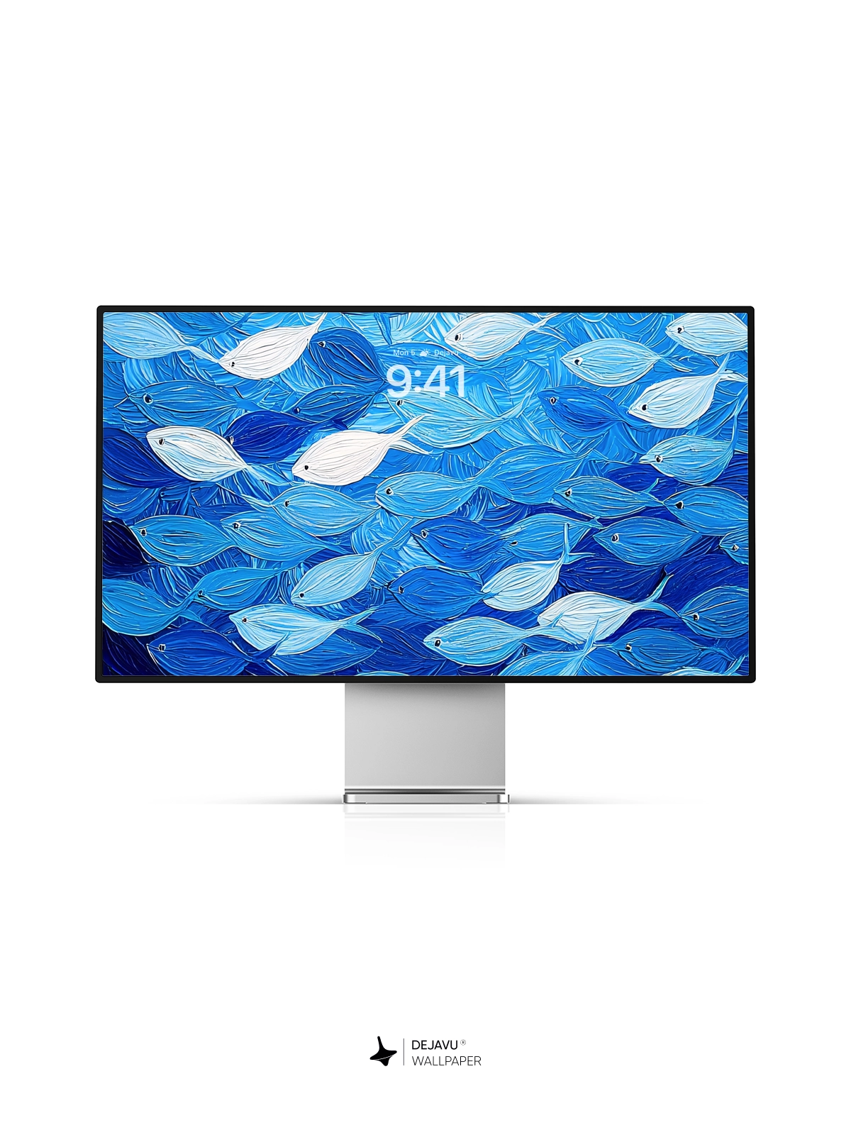 8K Abstract Fish Painting: Minimal Aesthetic for iPhone & Android