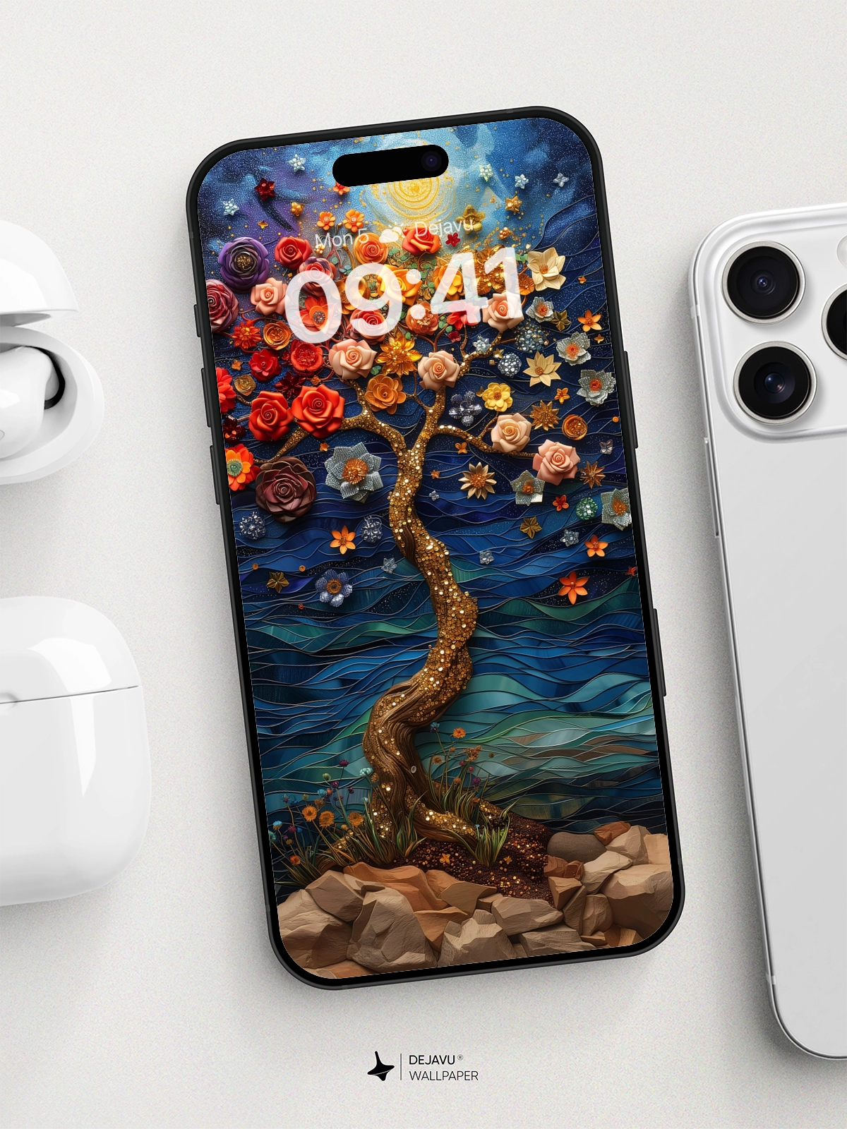 8K Abstract Floral Tree Wallpaper: Aesthetic & Minimal Design