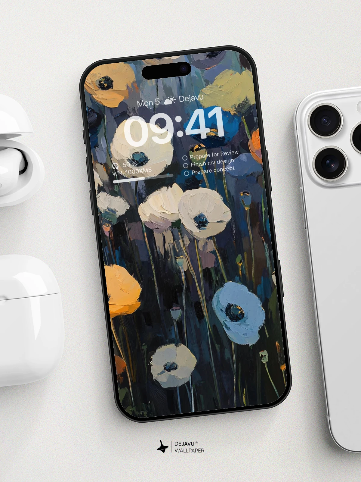 8K Abstract Floral Painting Wallpaper