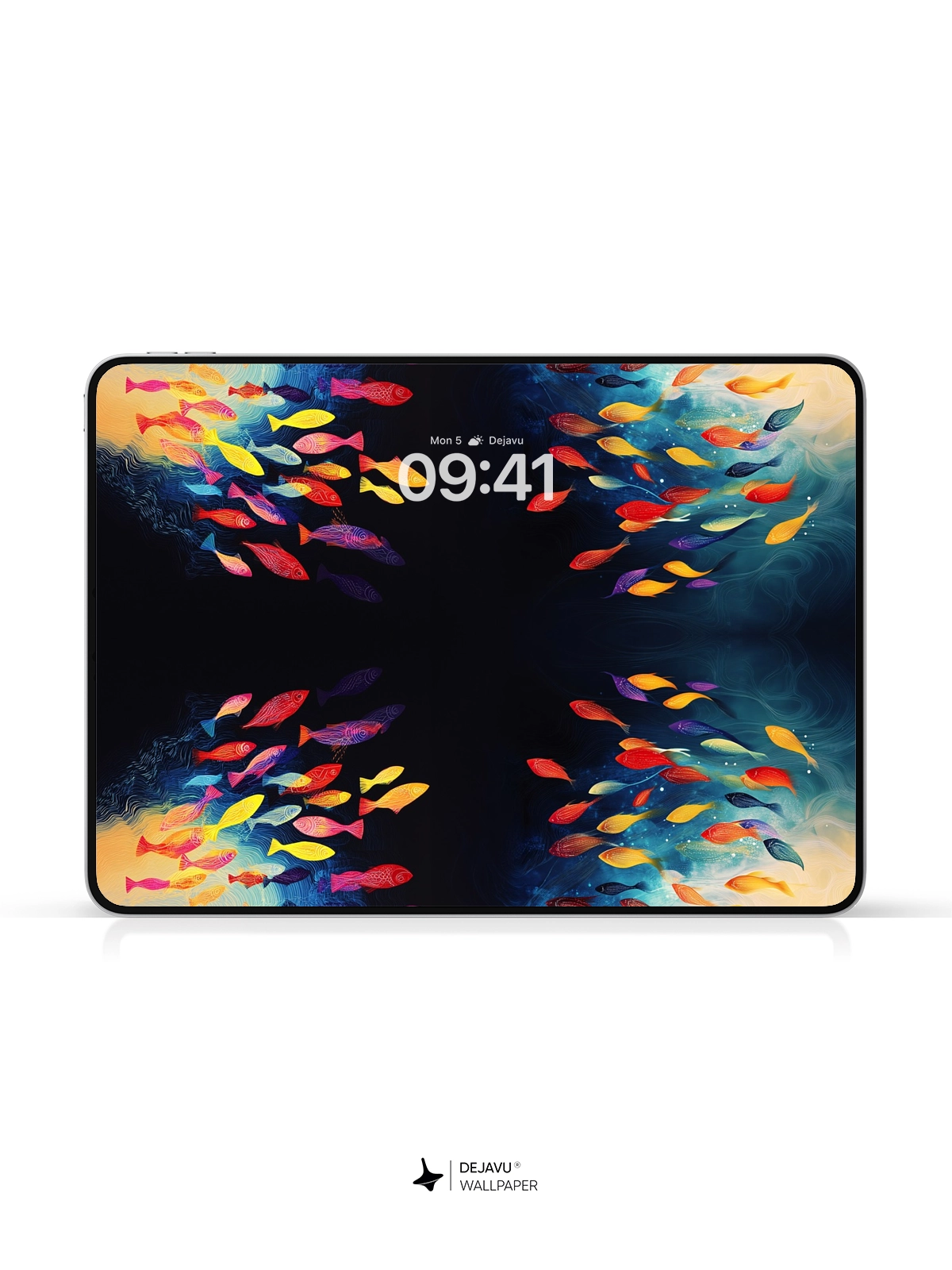8K Abstract Fish Illustration: Vibrant and Colorful Wallpaper