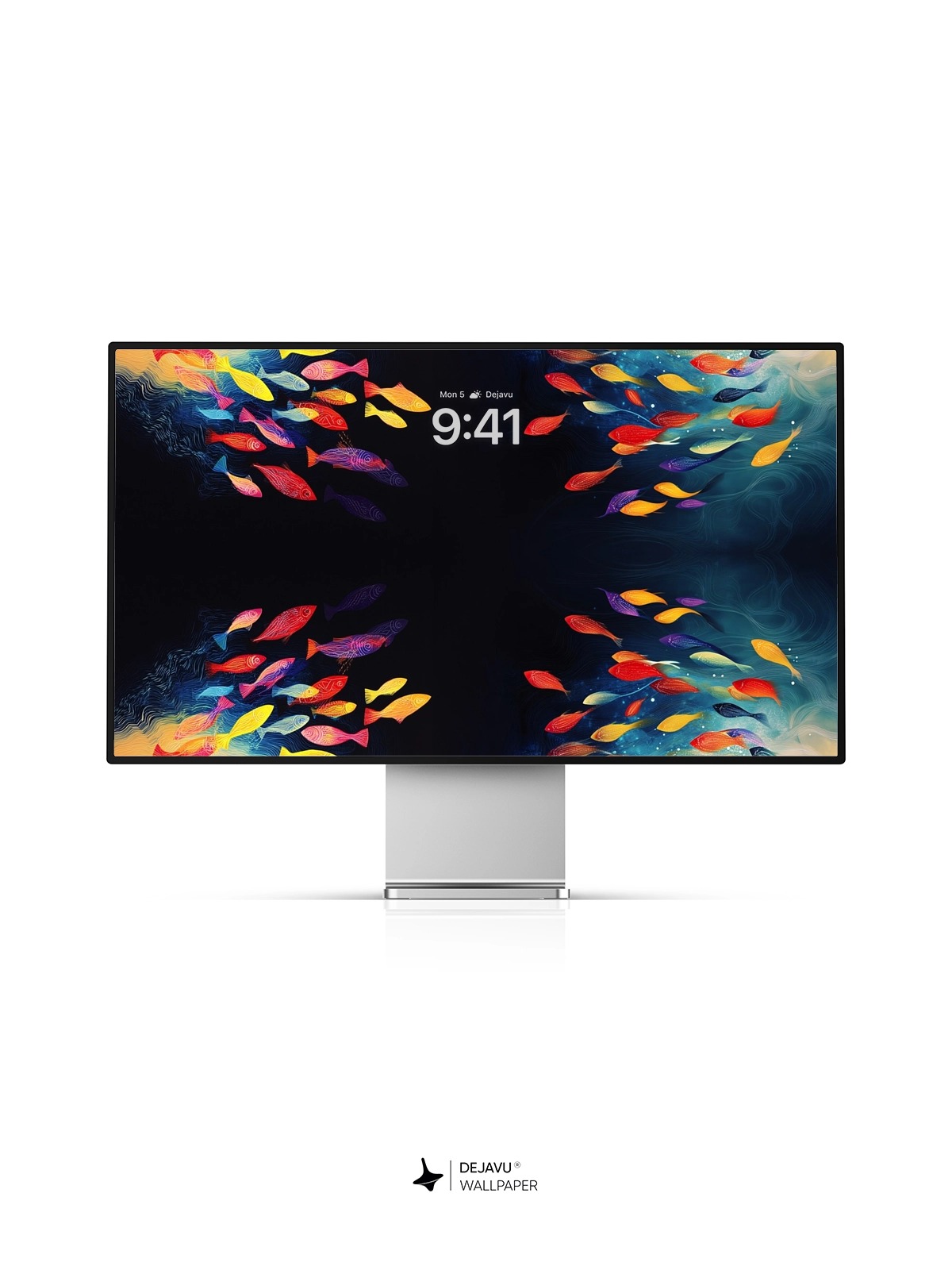 8K Abstract Fish Illustration: Vibrant and Colorful Wallpaper