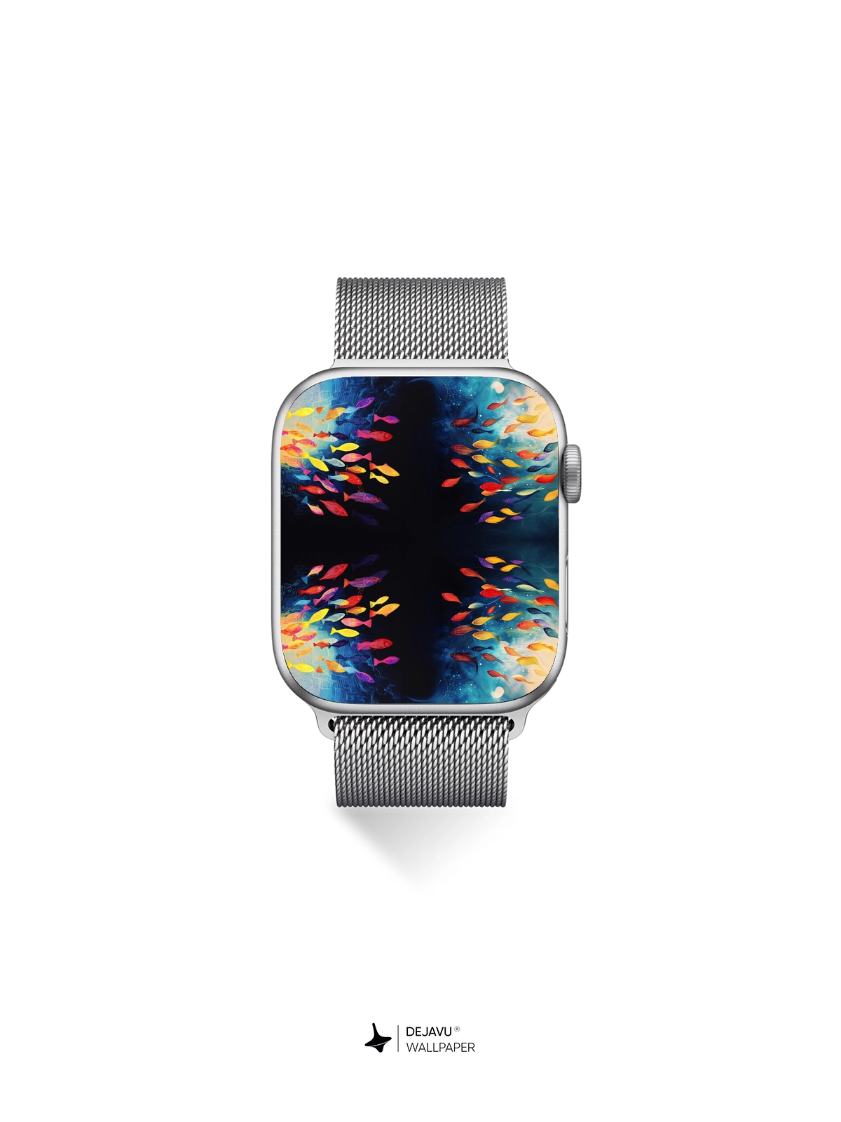 8K Abstract Fish Illustration: Vibrant and Colorful Wallpaper
