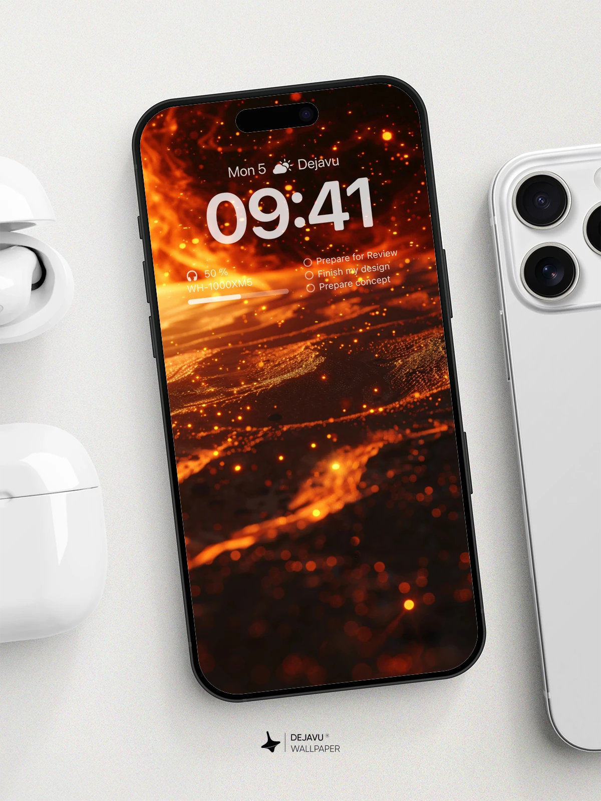 8K Abstract Fire and Sparks Minimal Aesthetic Wallpaper