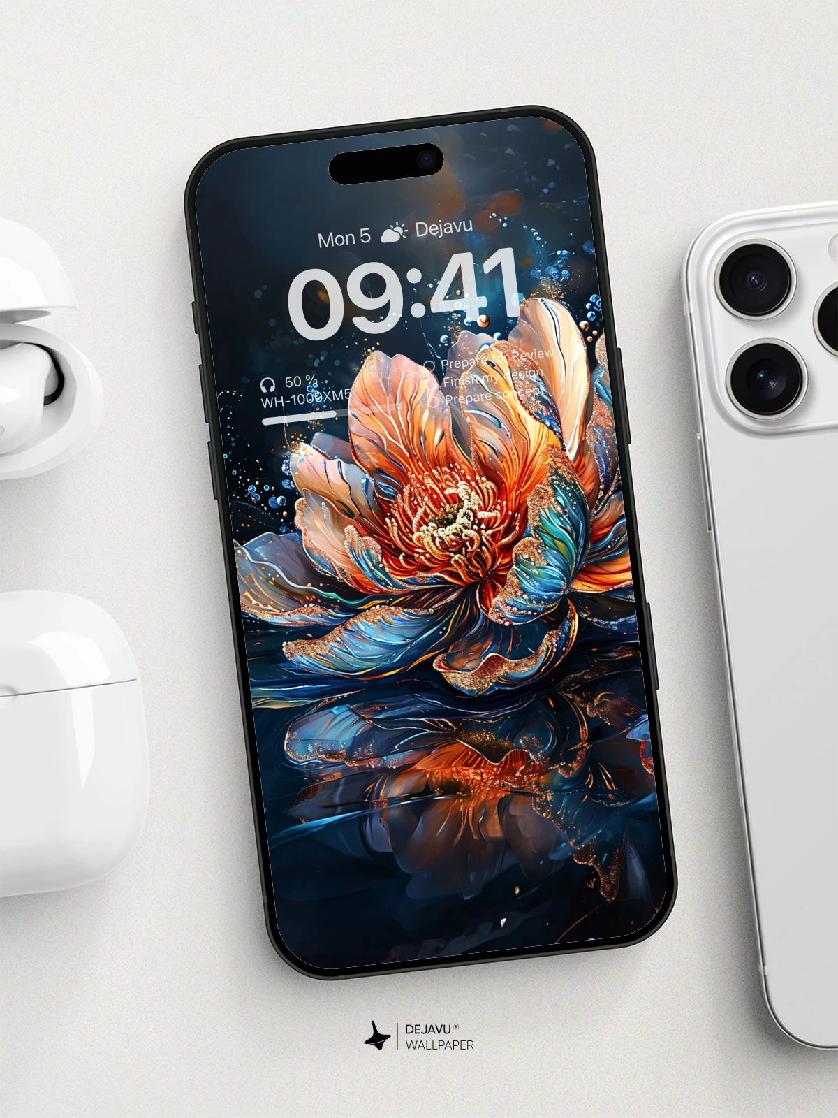 8K Abstract Floral Painting Wallpaper