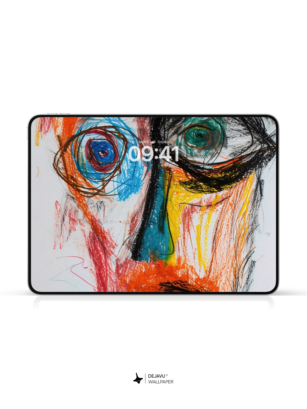 8K Abstract Face Illustration: Vibrant Colors and Bold Strokes
