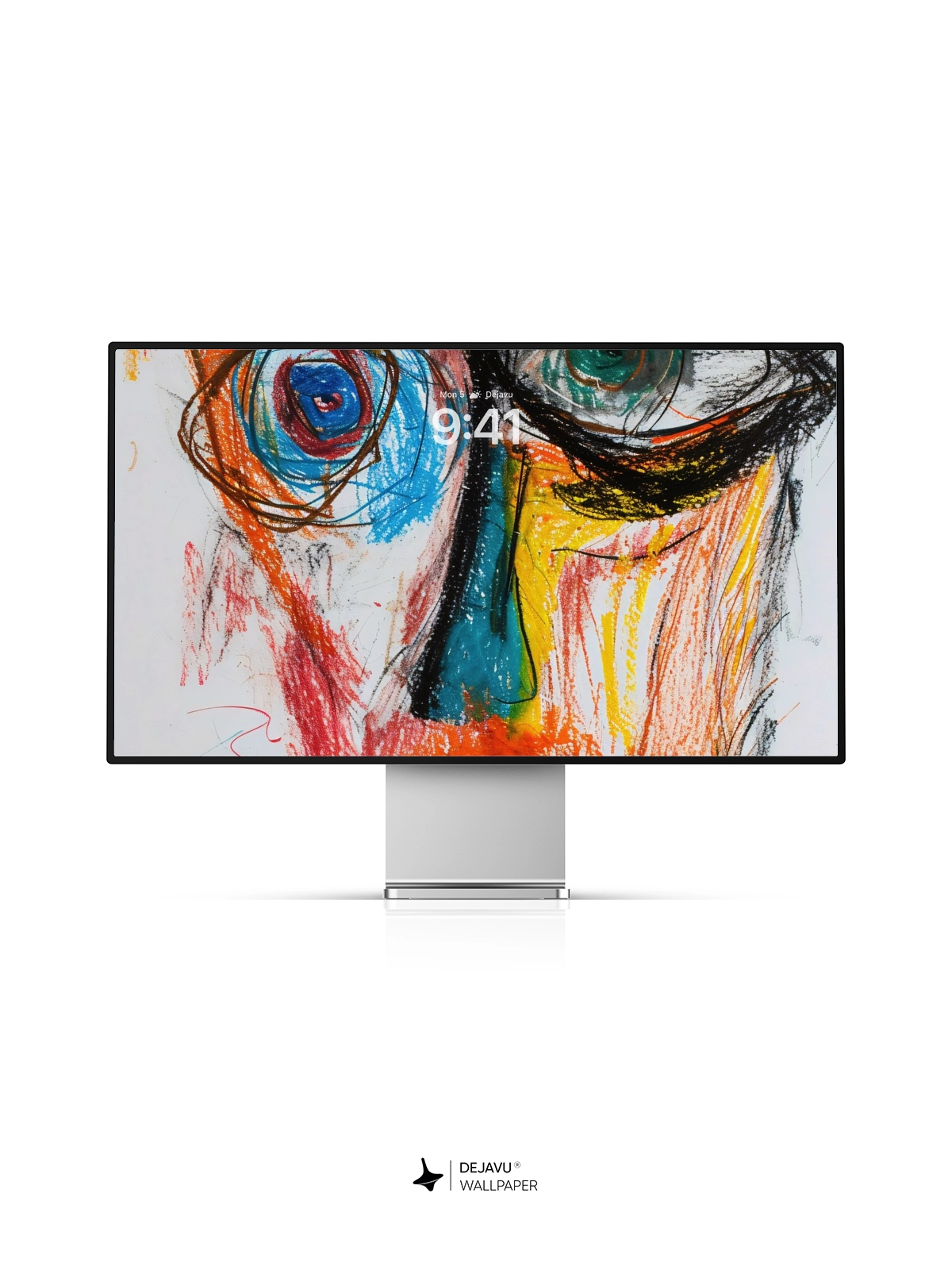 8K Abstract Face Illustration: Vibrant Colors and Bold Strokes