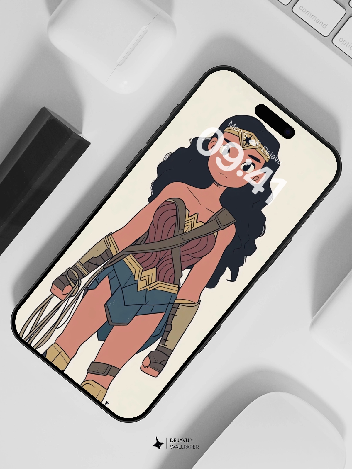 Wonder Woman Cartoon Wallpaper 8K