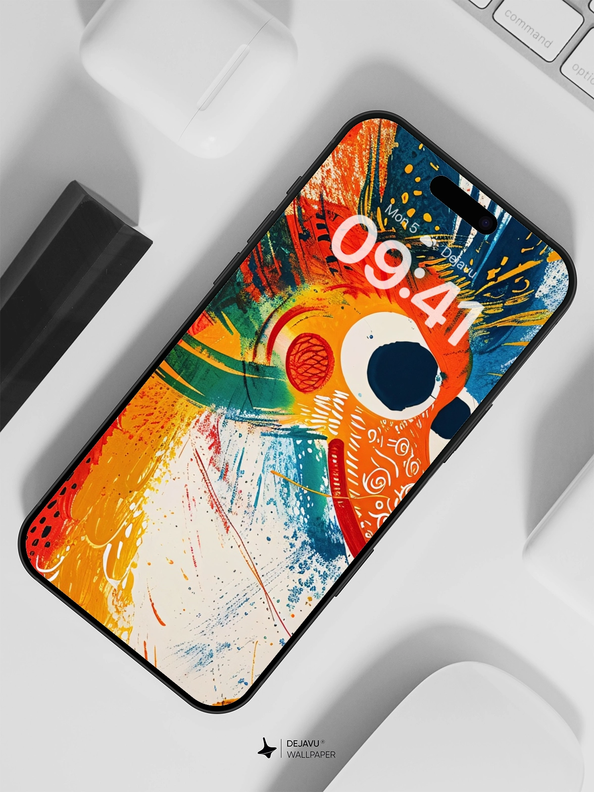 8K Abstract Dragon Illustration: Aesthetic and Vibrant Wallpaper