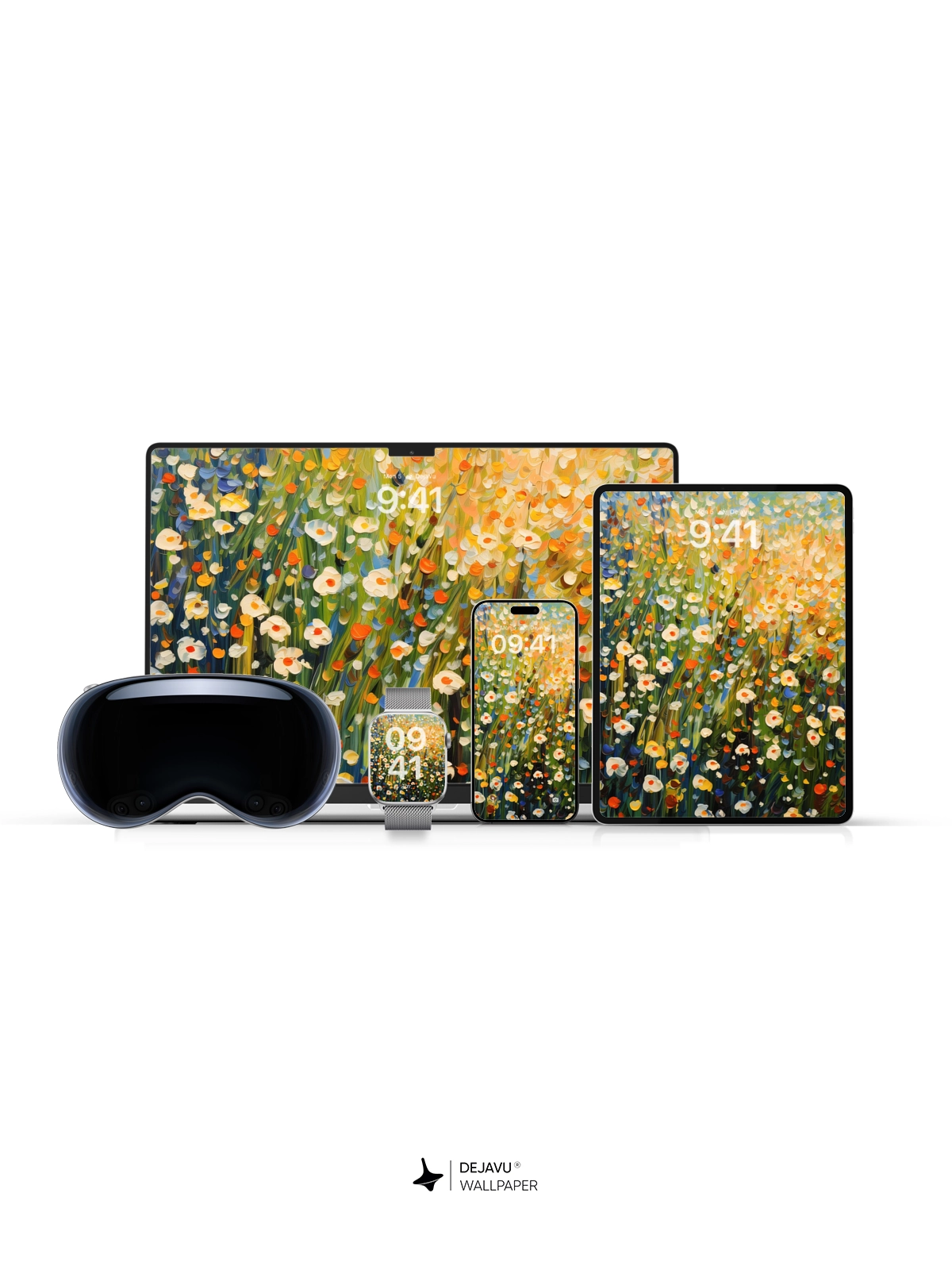 8K Abstract Floral Painting Wallpaper