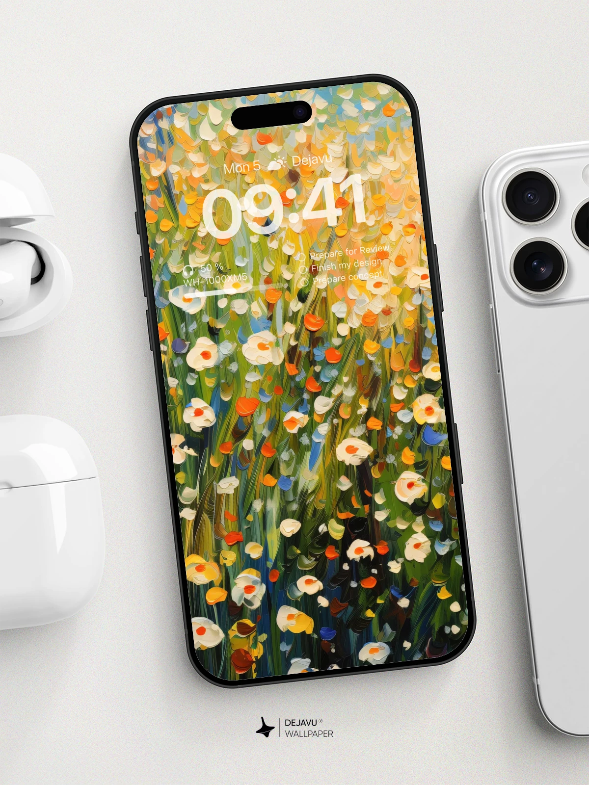 8K Abstract Floral Painting Wallpaper