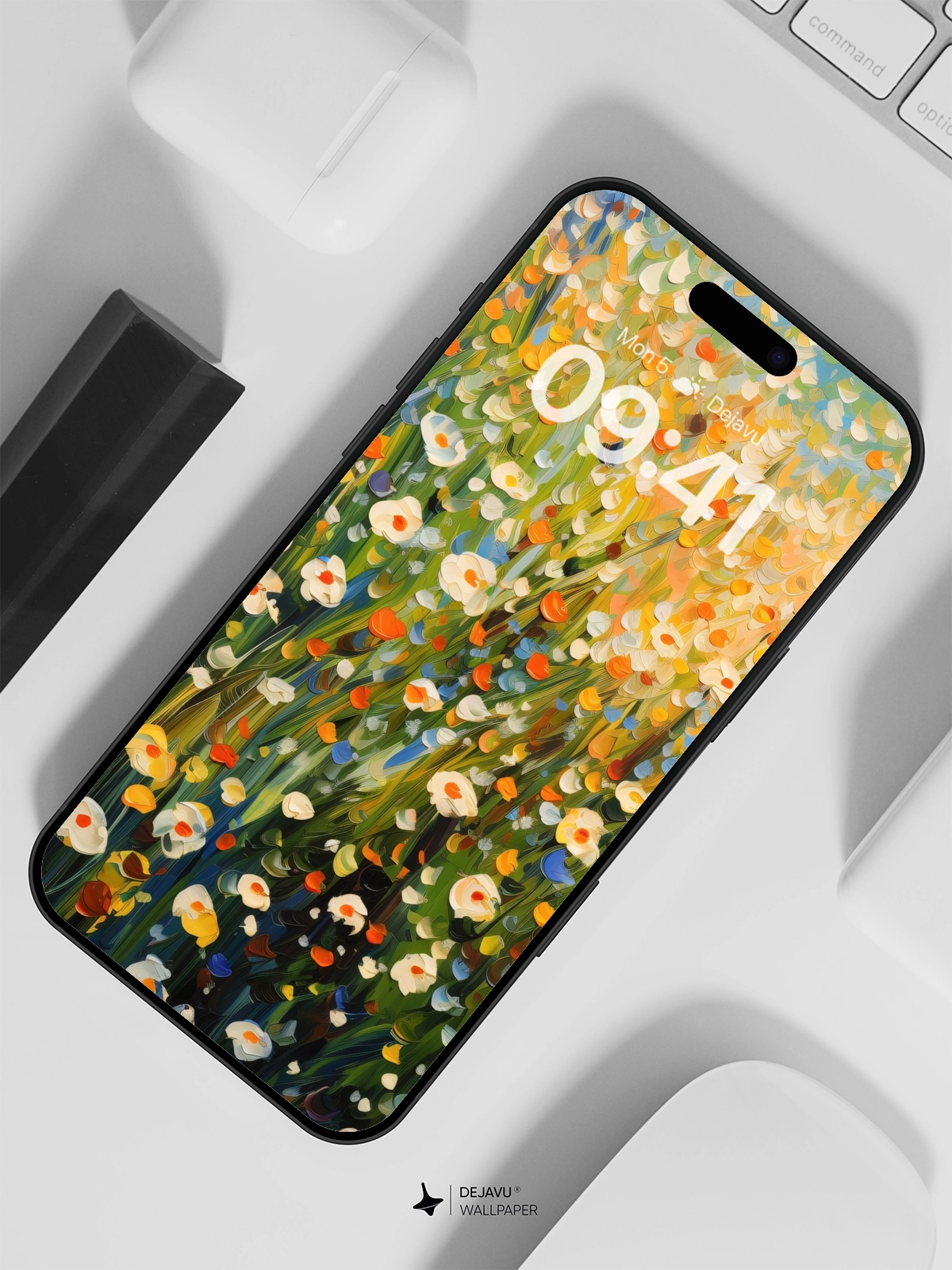 8K Abstract Floral Painting Wallpaper