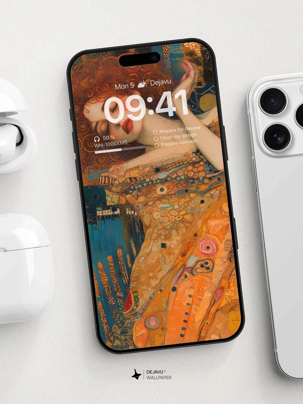 8K Abstract Art: Gustav Klimt-Inspired Painting