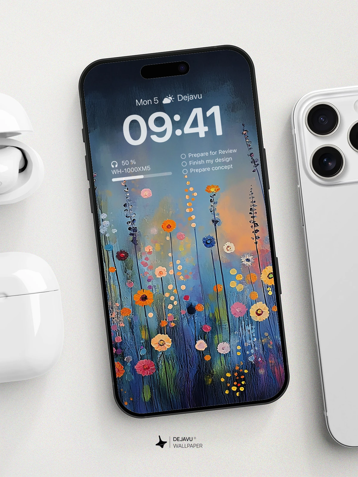 8K Abstract Floral Painting Wallpaper
