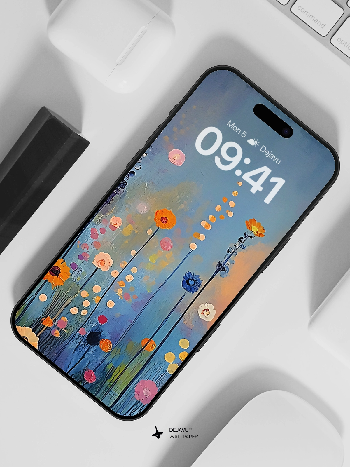8K Abstract Floral Painting Wallpaper