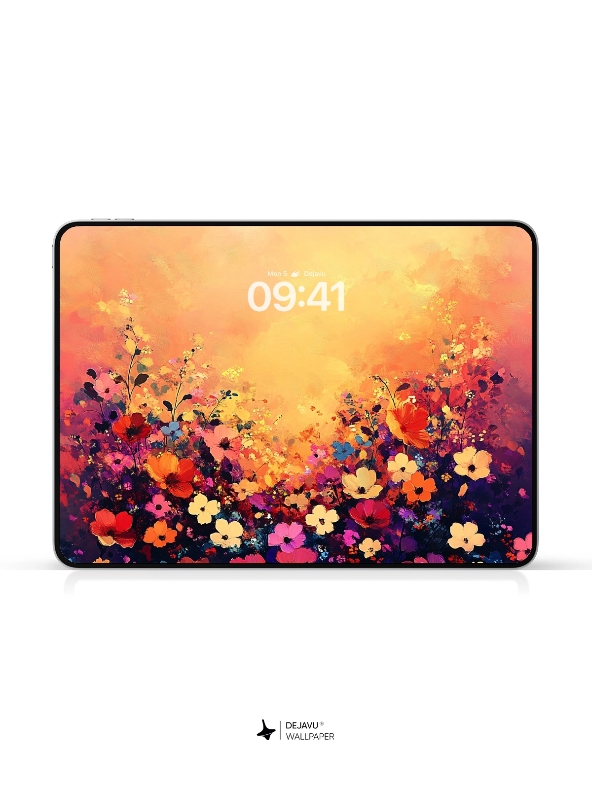 8K Abstract Floral Painting Wallpaper