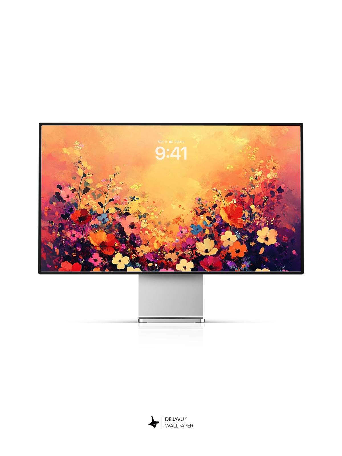 8K Abstract Floral Painting Wallpaper