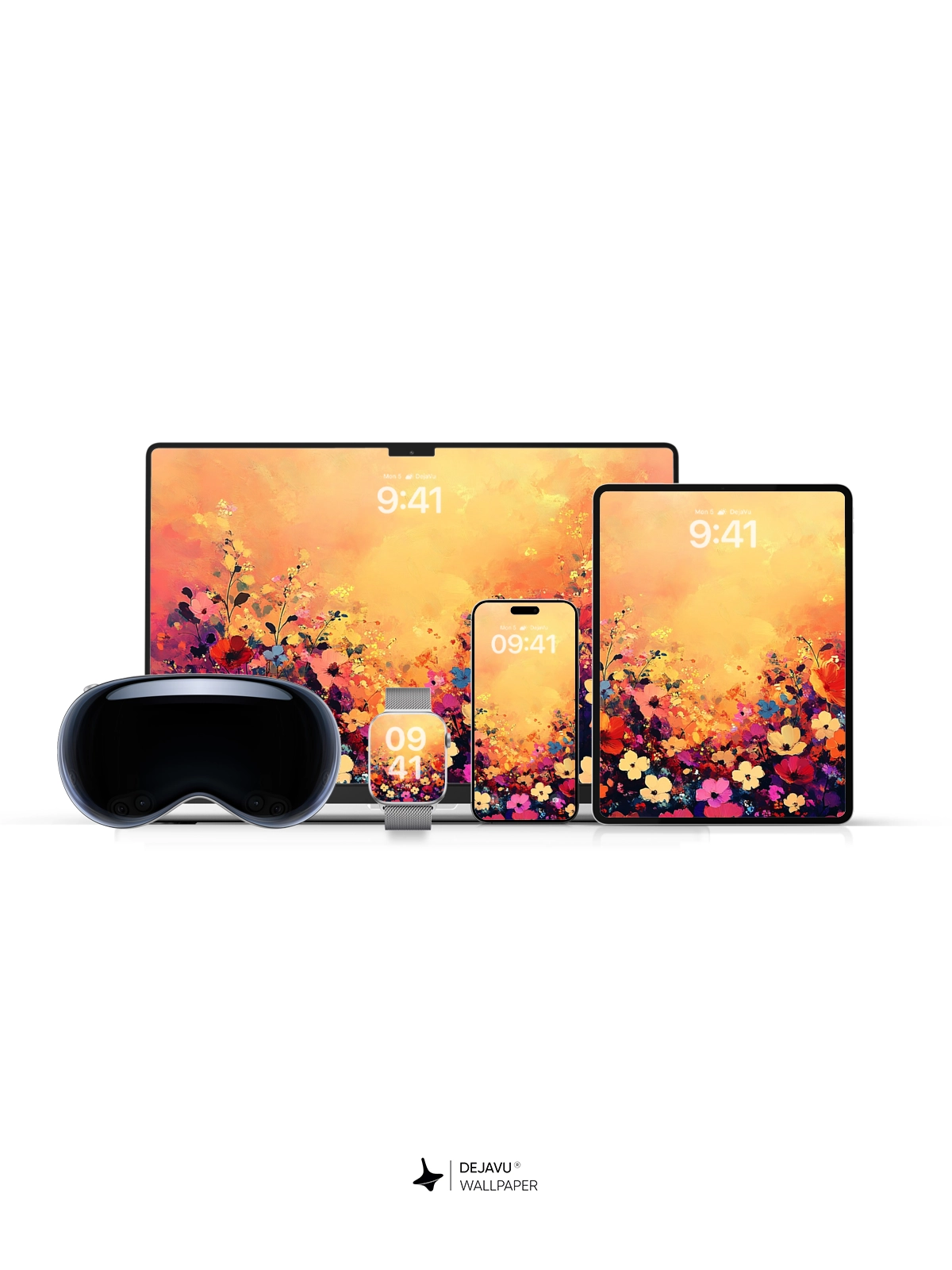 8K Abstract Floral Painting Wallpaper