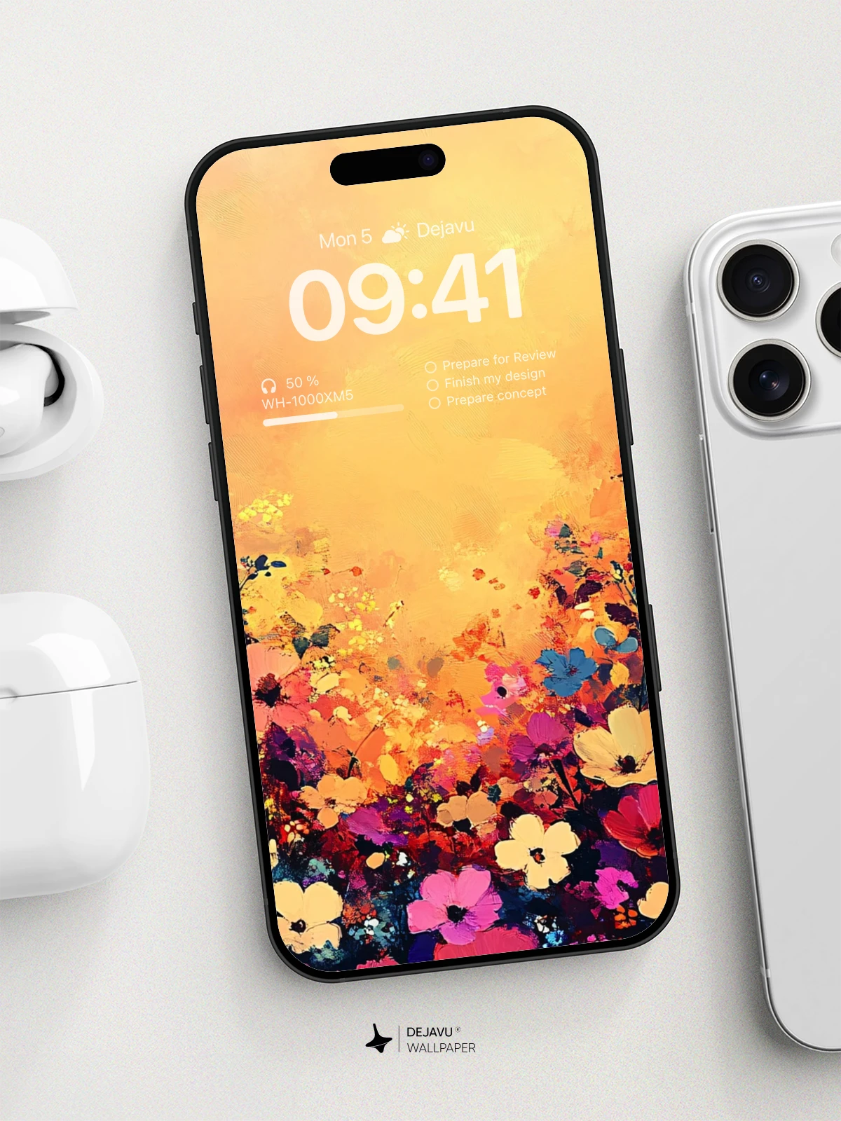 8K Abstract Floral Painting Wallpaper
