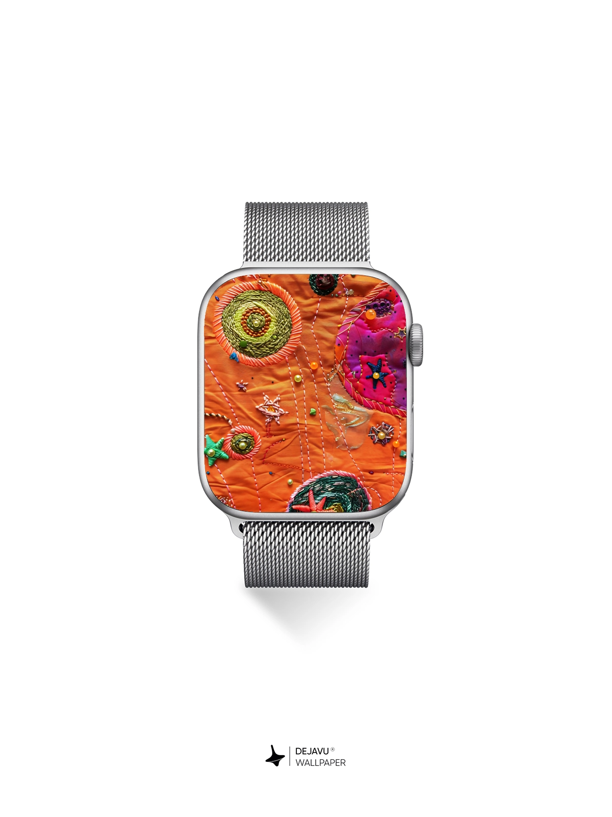8K Abstract Embroidery Art: Vibrant Threads & Beads
