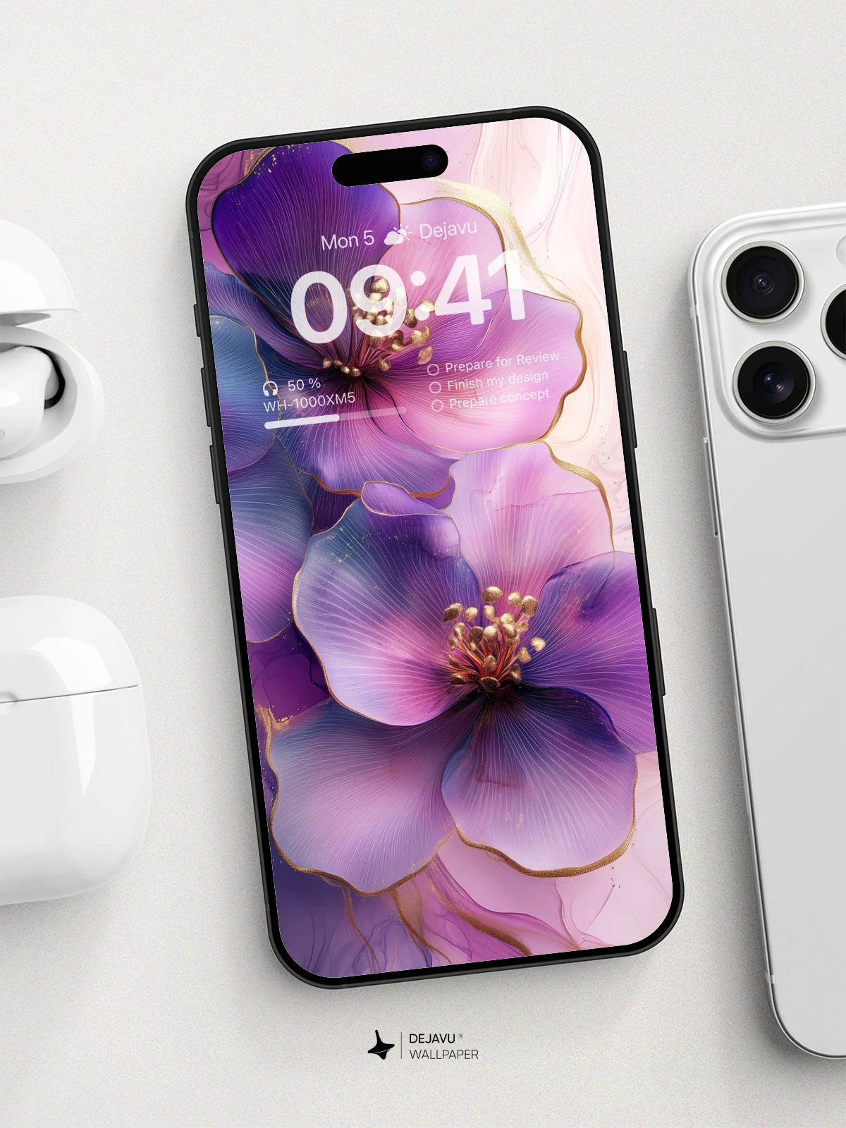 8K Abstract Floral Painting Wallpaper