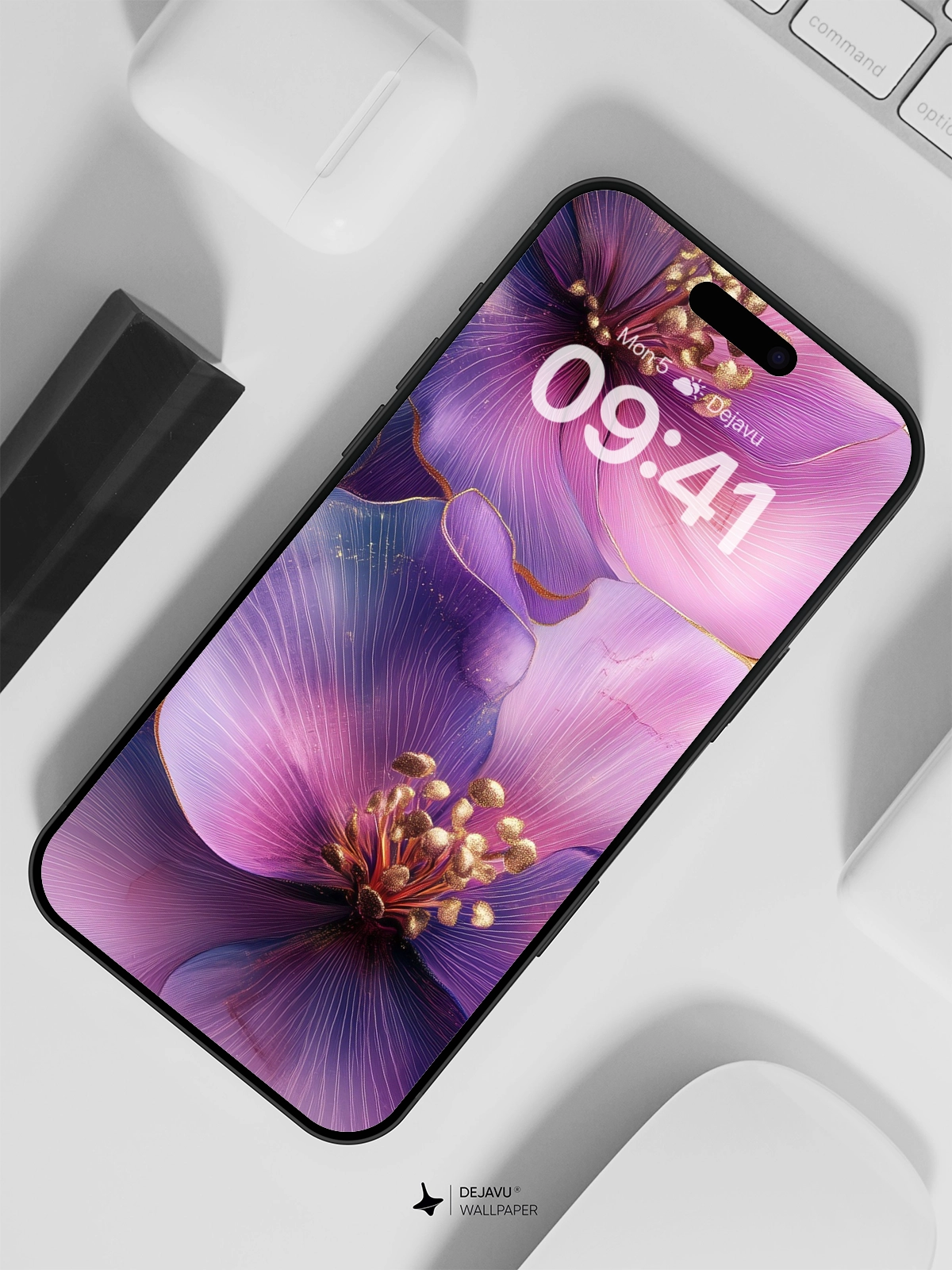 8K Abstract Floral Painting Wallpaper