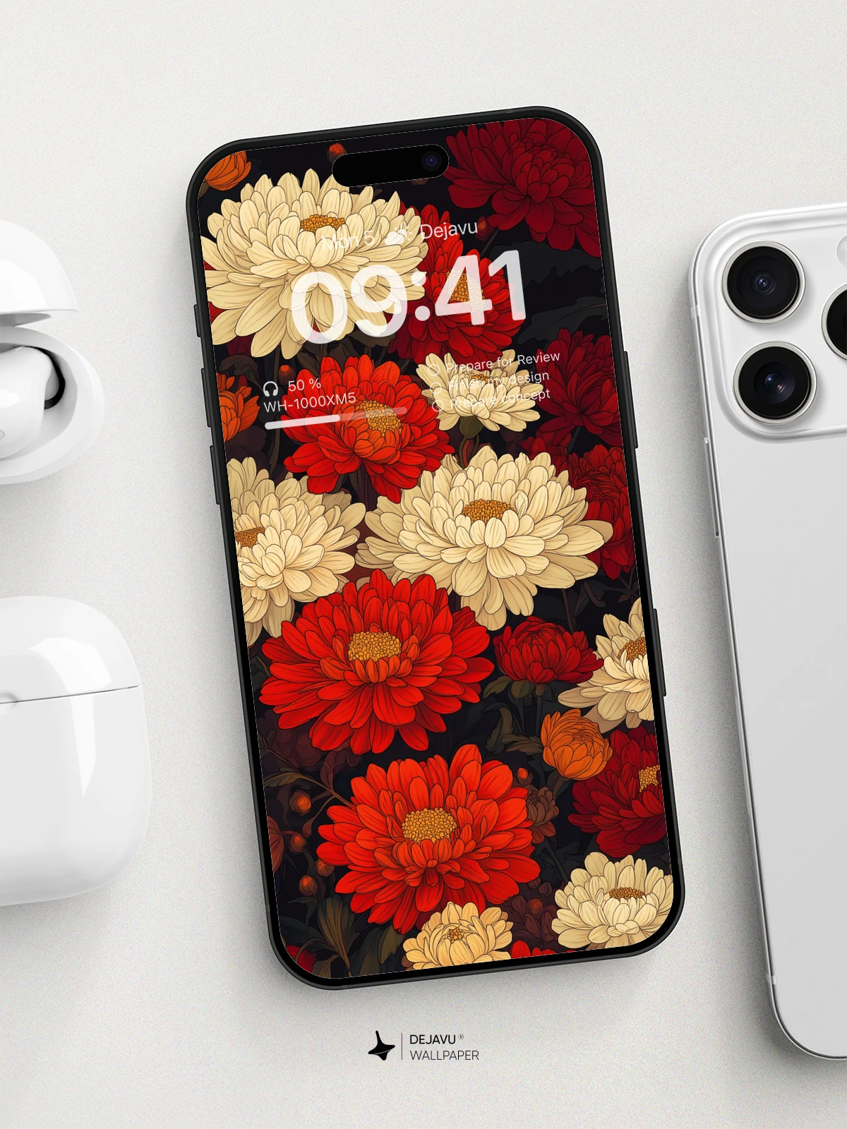 8K Minimal Aesthetic Floral Wallpaper