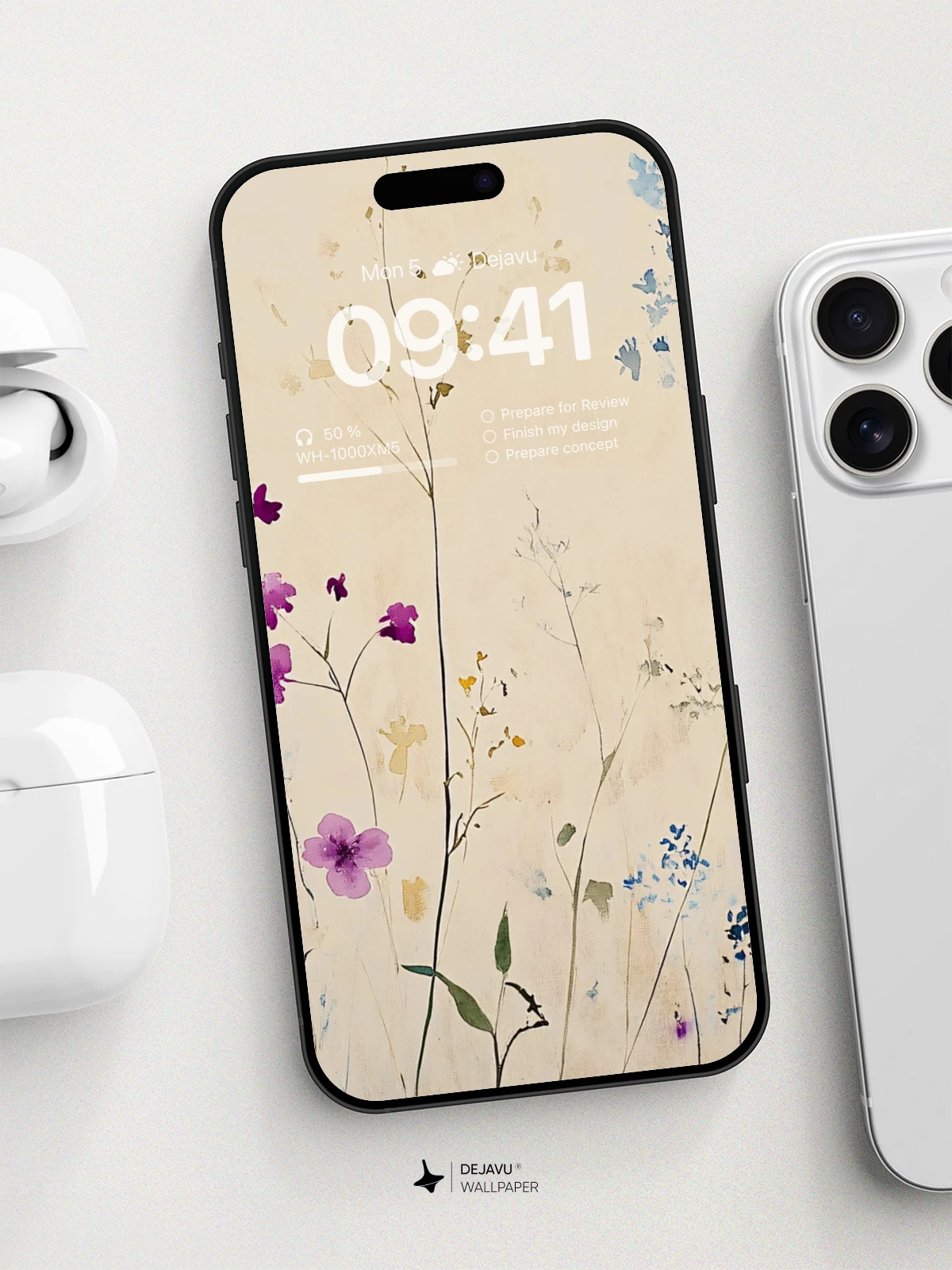 Watercolor Wildflower Wallpaper 8K for iPhone and Android