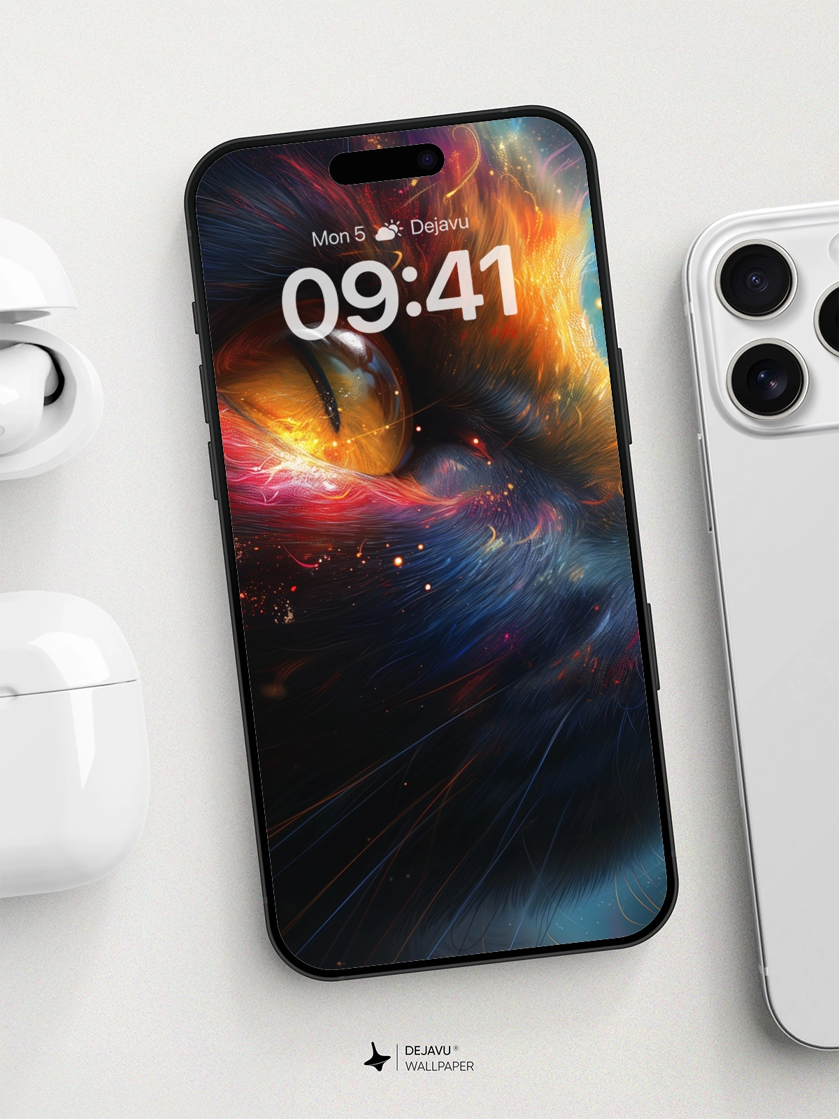 8K Abstract Cat Wallpaper: Aesthetic and Vibrant