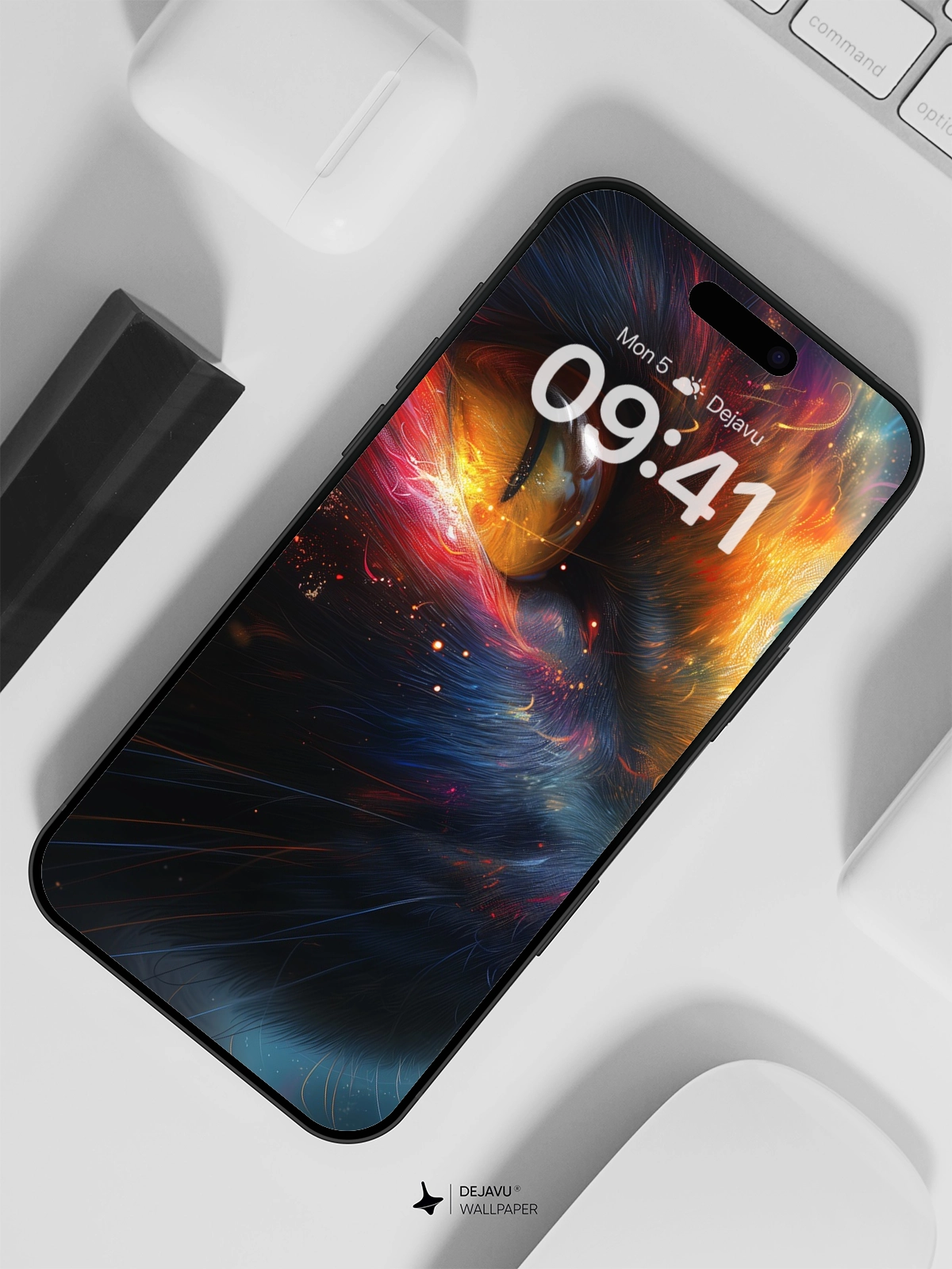 8K Abstract Cat Wallpaper: Aesthetic and Vibrant