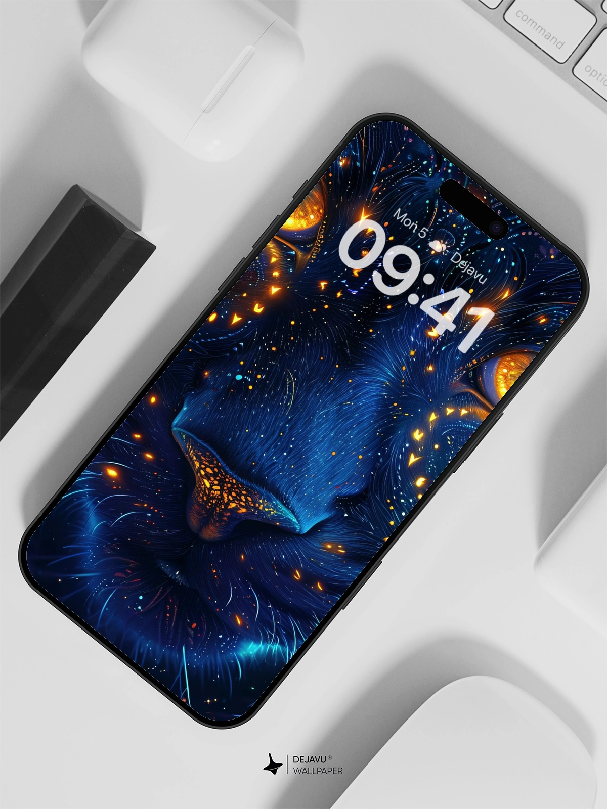 8K Abstract Cosmic Cat Wallpaper