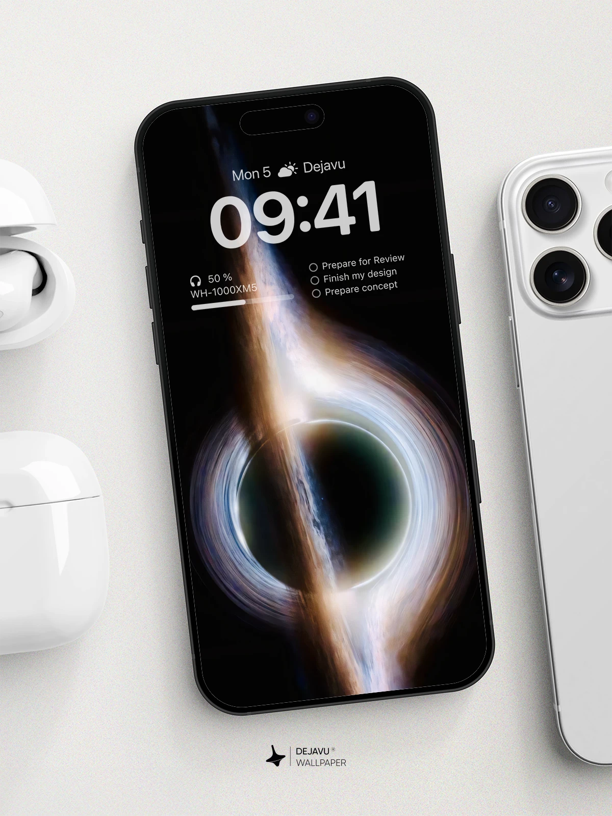 8K Abstract Black Hole Minimal Aesthetic Wallpaper