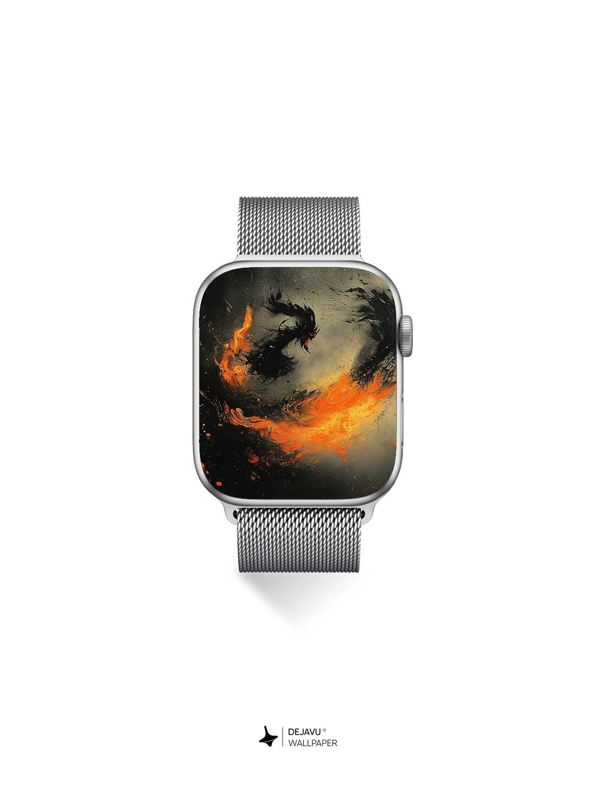 8K Abstract Flame Dragon Painting