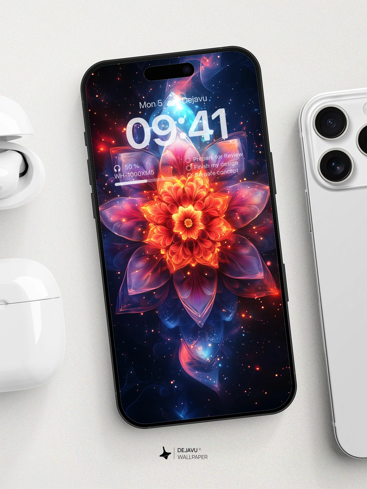 8K Abstract Floral Tech Wallpaper
