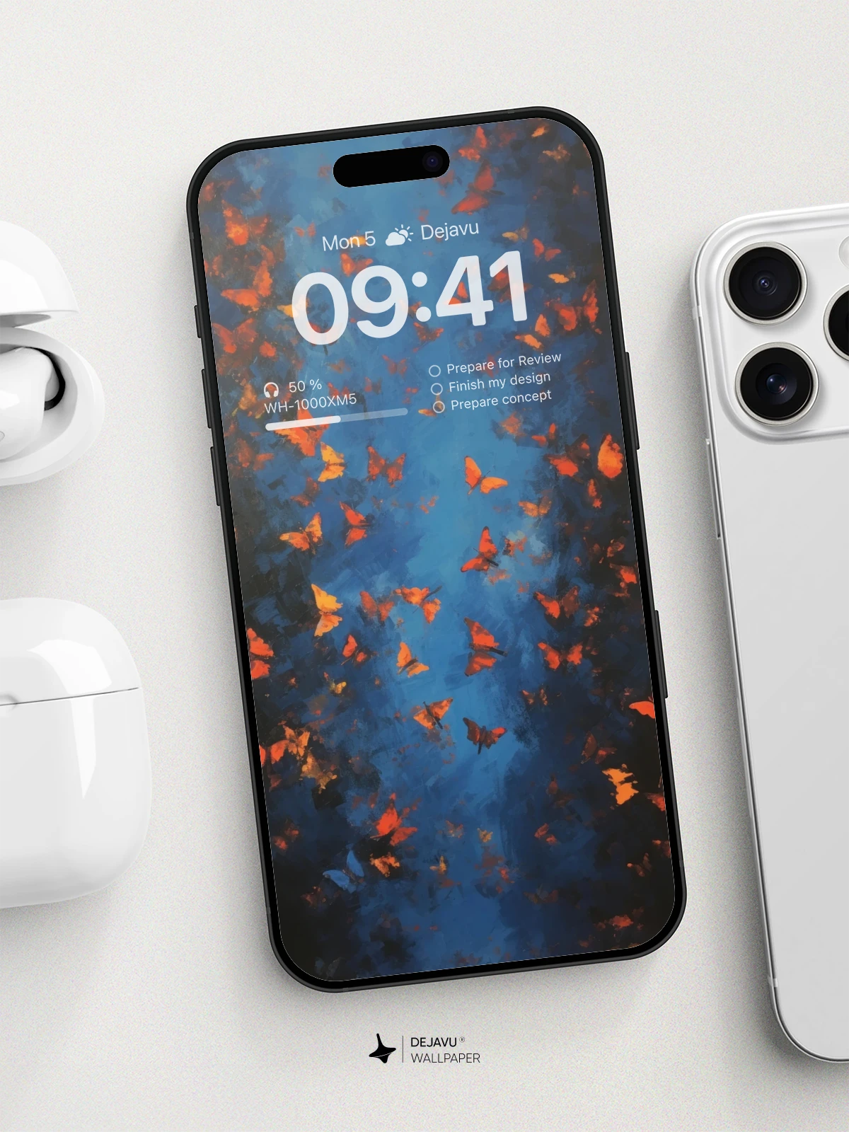 8K Abstract Butterfly Painting Wallpaper