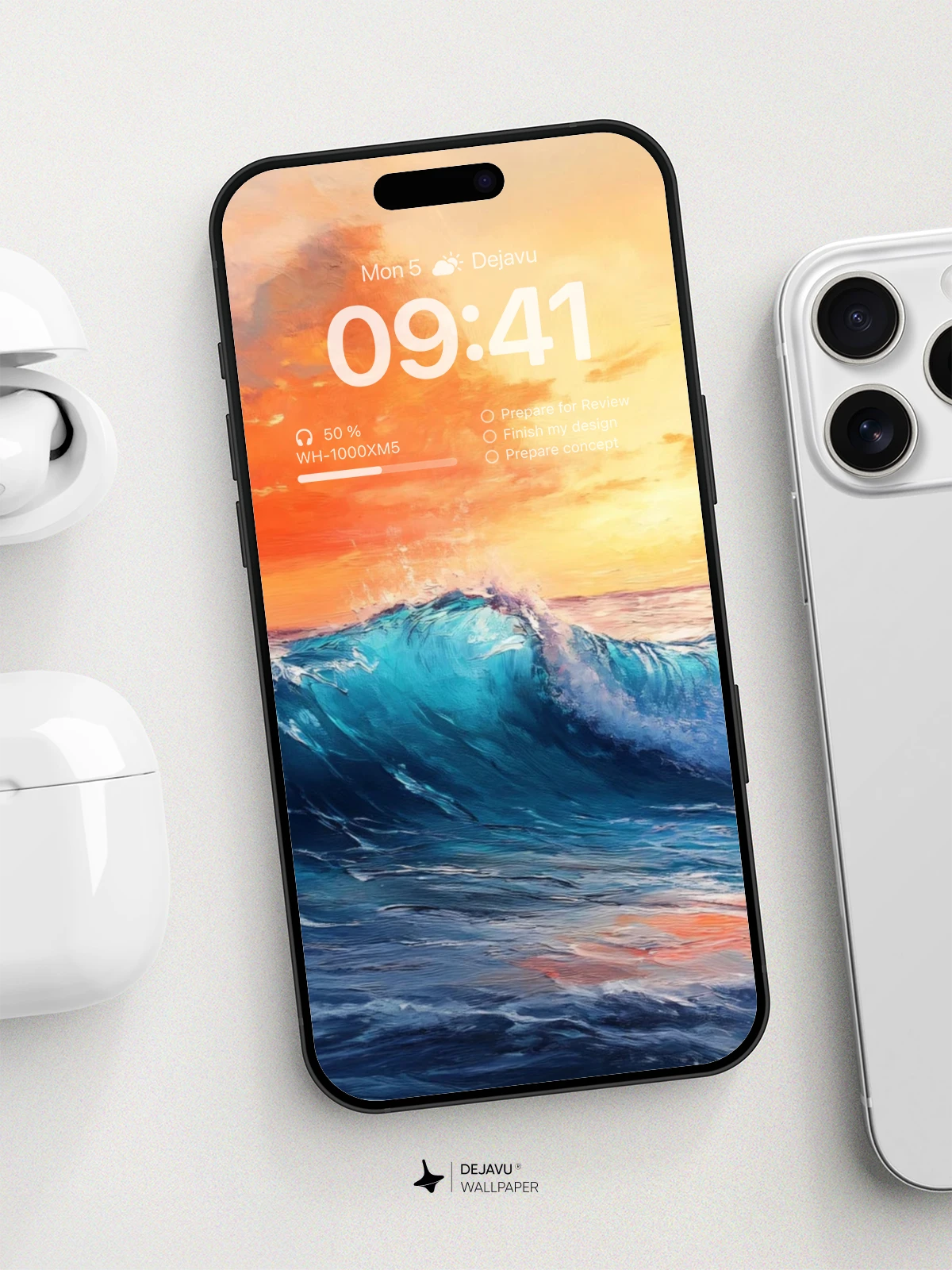 8K Aesthetic Ocean Wave Painting