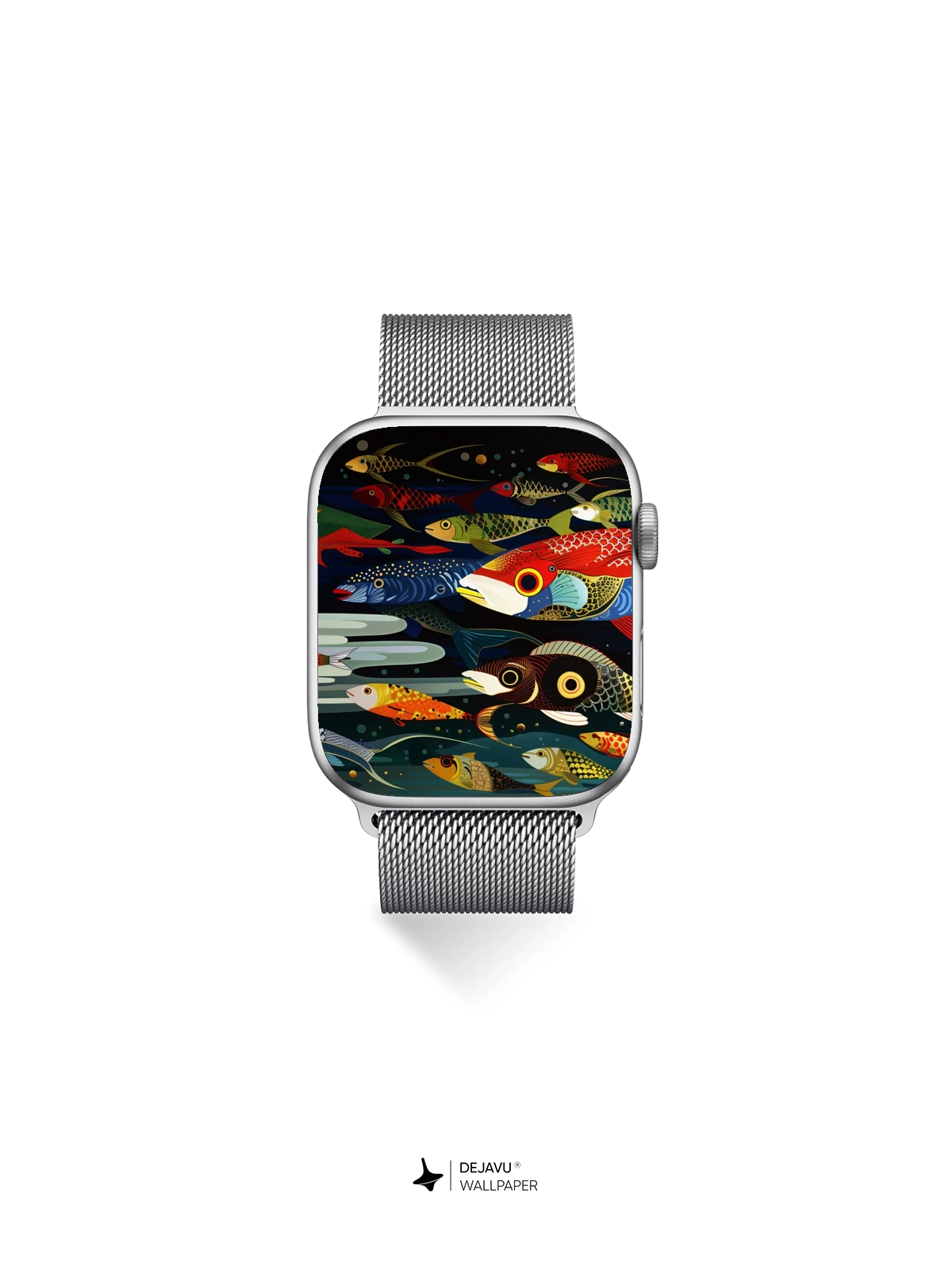 8K Abstract Fish Illustration: Aesthetic and Colorful Wallpaper