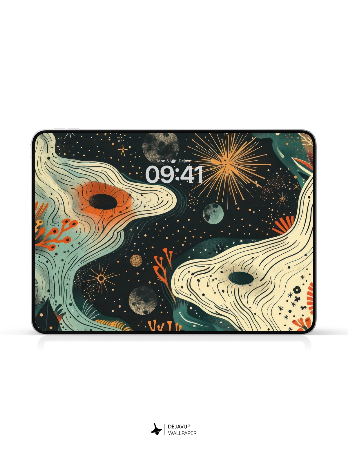 8K Abstract Cosmic Illustration: Aesthetic Space Exploration Wallpaper