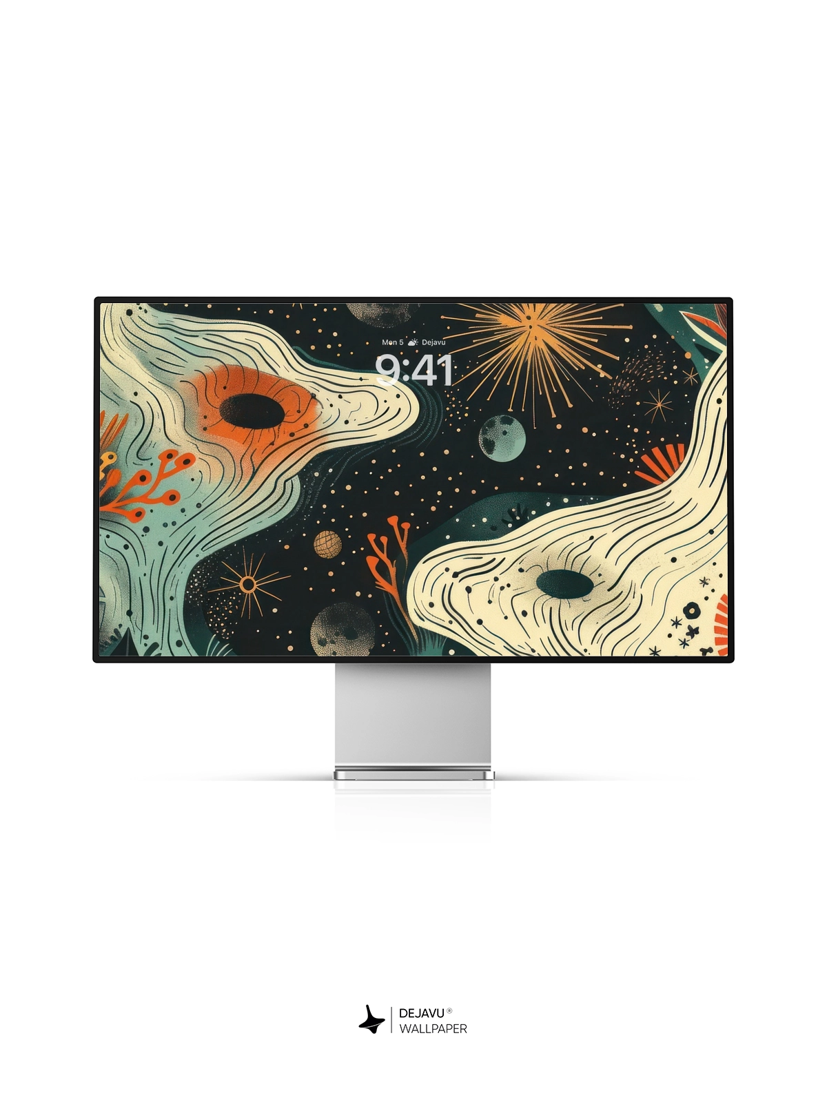 8K Abstract Cosmic Illustration: Aesthetic Space Exploration Wallpaper