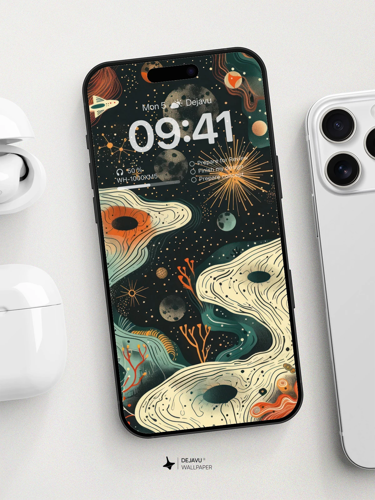 8K Abstract Cosmic Illustration: Aesthetic Space Exploration Wallpaper