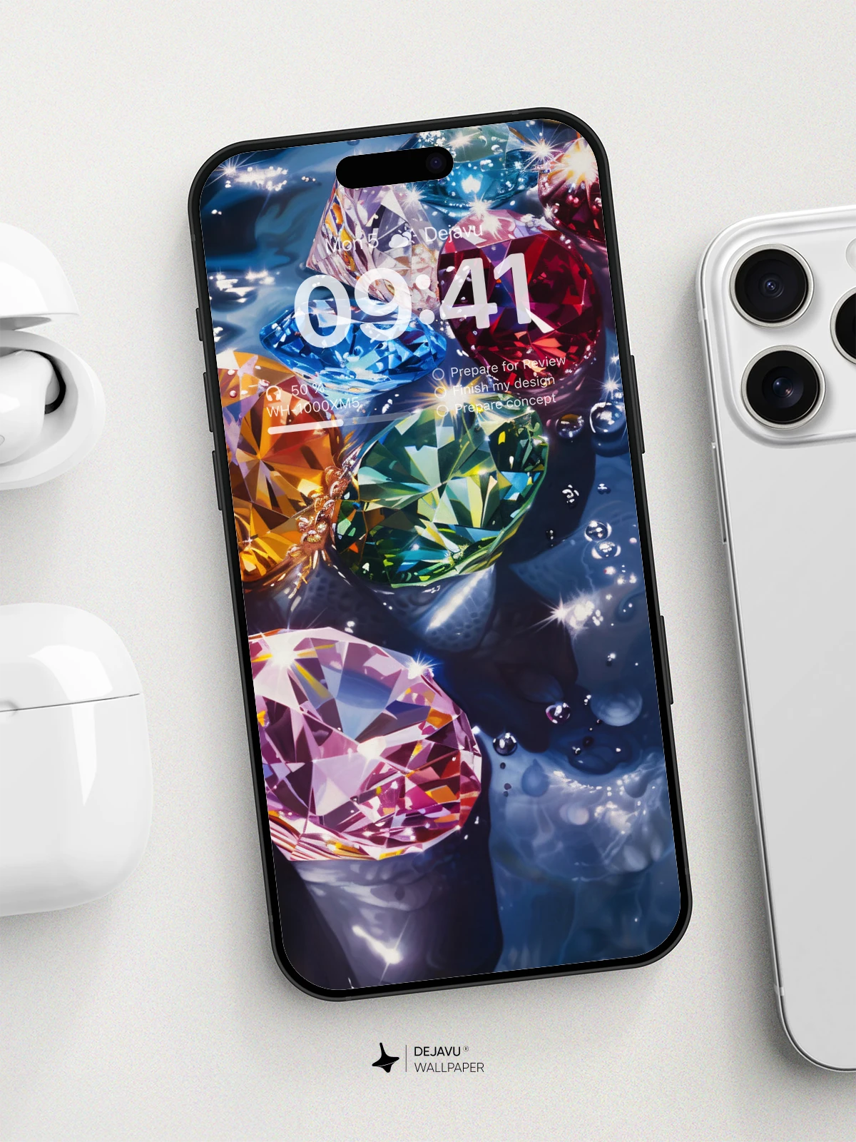 8K Abstract Diamond Aesthetic Wallpaper