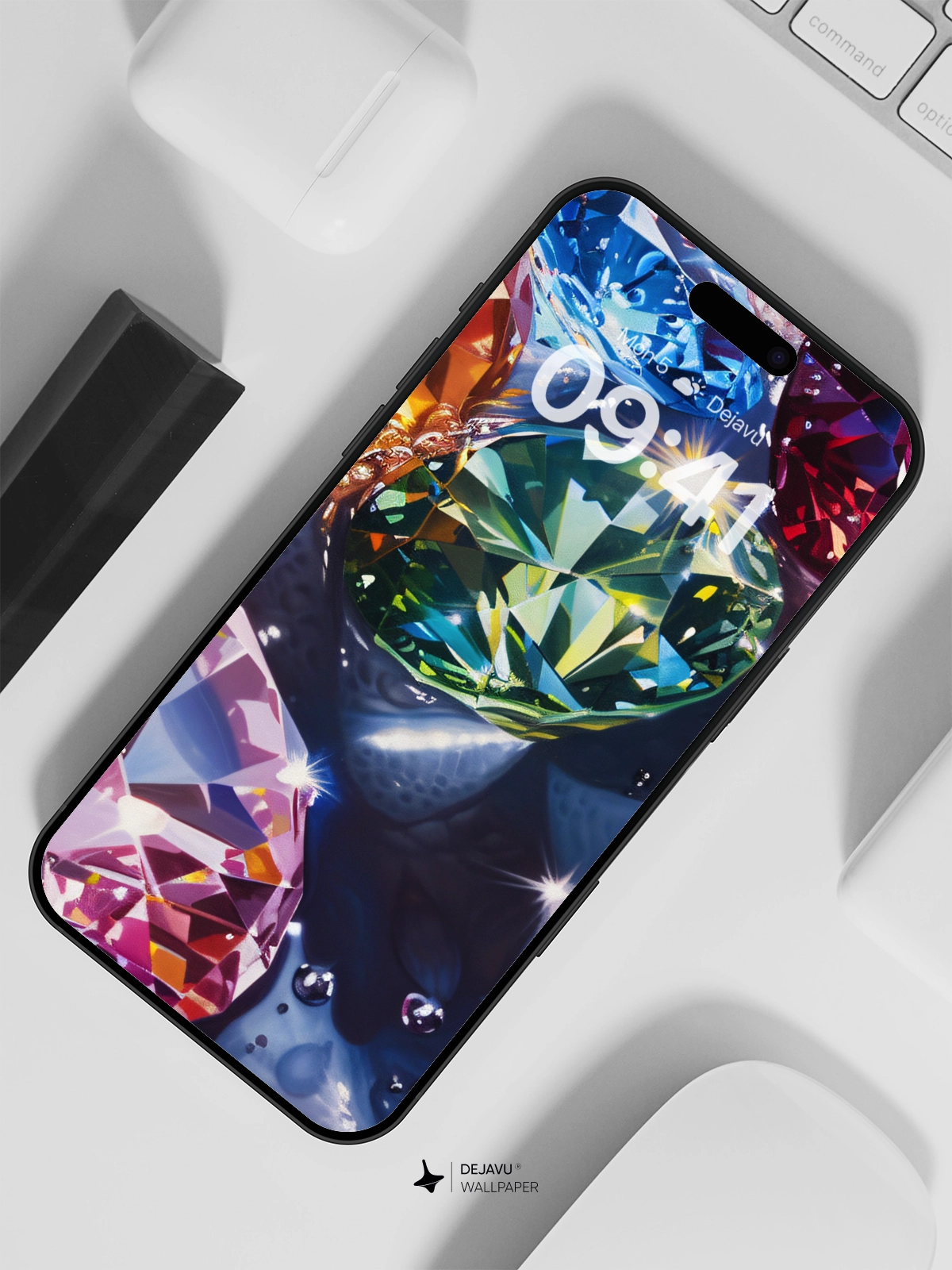 8K Abstract Diamond Aesthetic Wallpaper