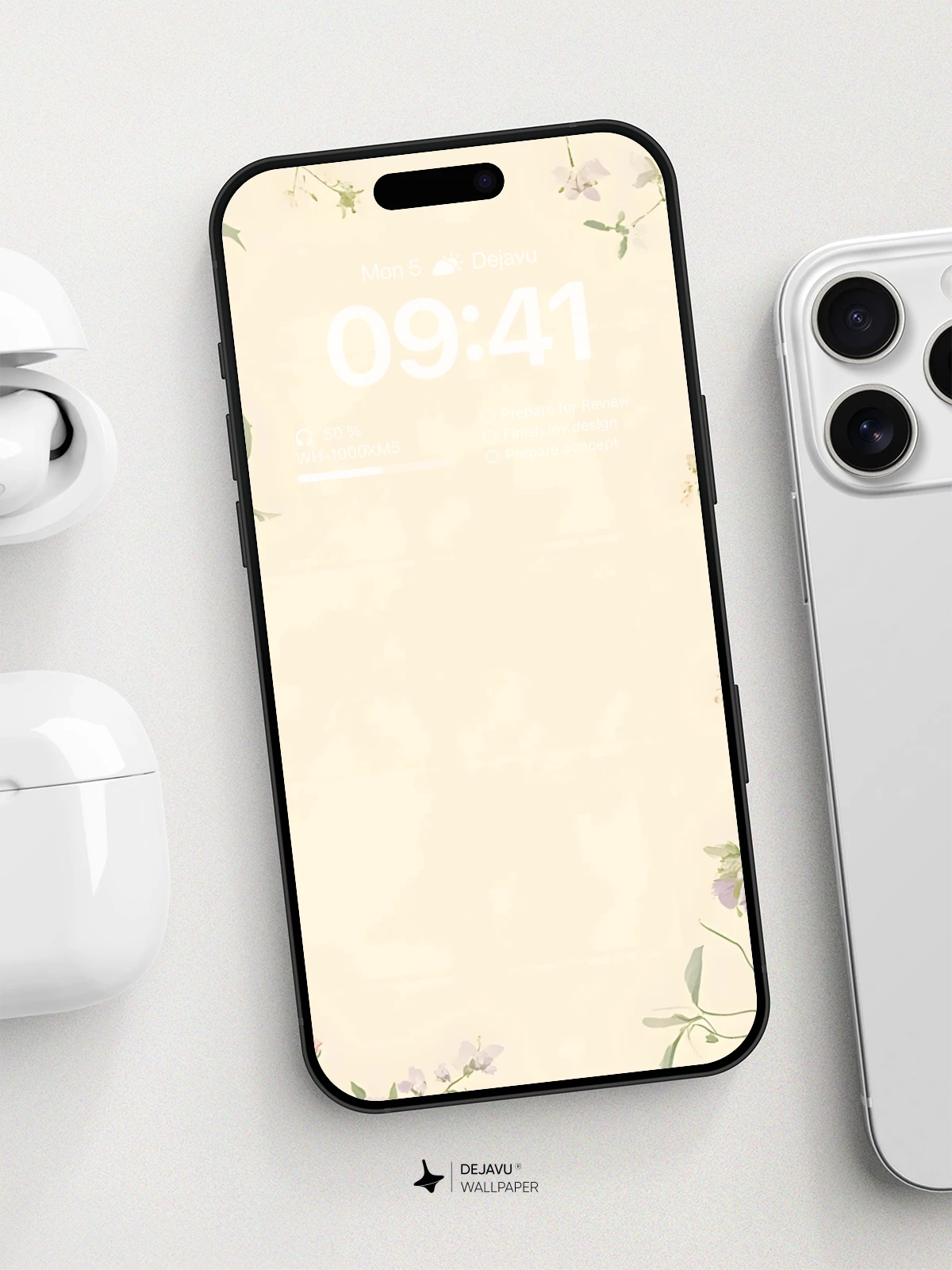 8K Minimal Aesthetic Floral Wallpaper