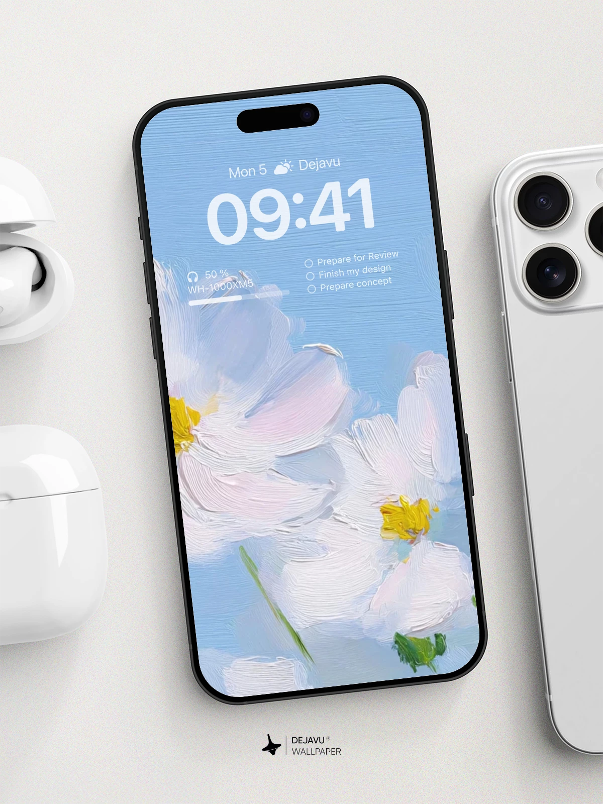 Whispering Cosmos Flowers Wallpaper 8K for iPhone