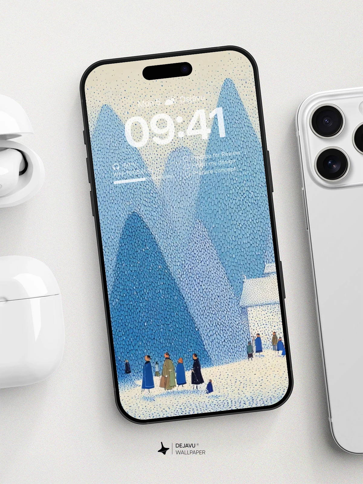 Winter Village Serenity Wallpaper 8K For iPhone