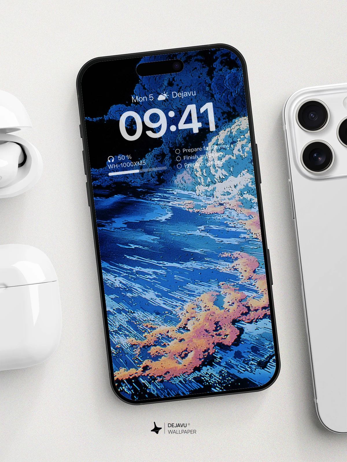 Surreal Ocean Waves Wallpaper 8K for iPhone