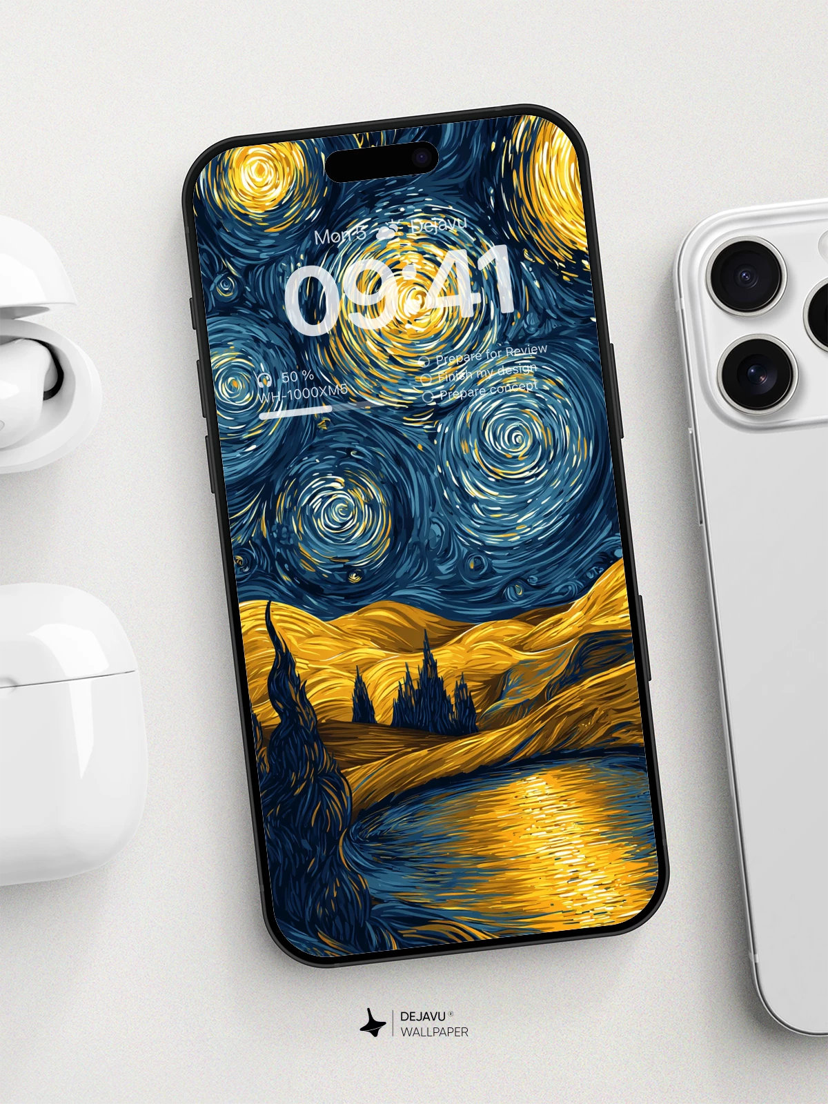 Van Gogh Inspired Starry Night Wallpaper 8K For Phone