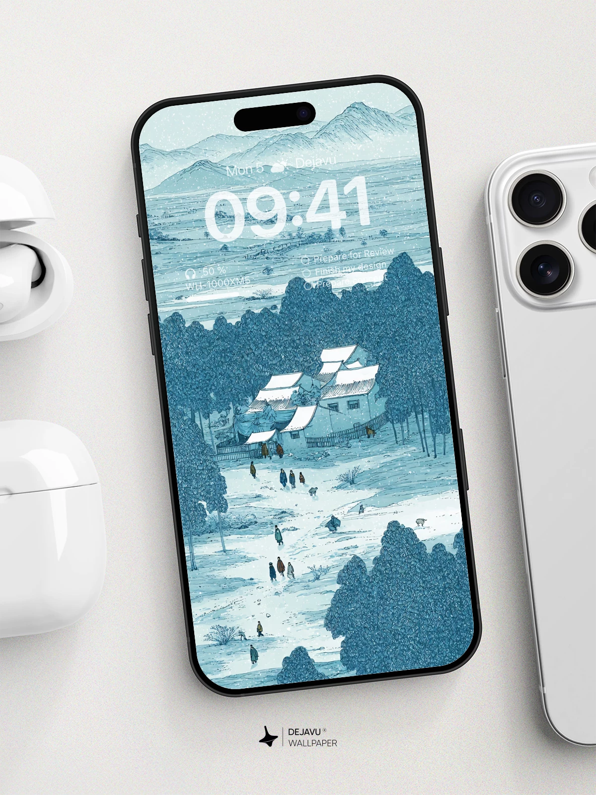 Winter Village Serenity Wallpaper 8K For Phone