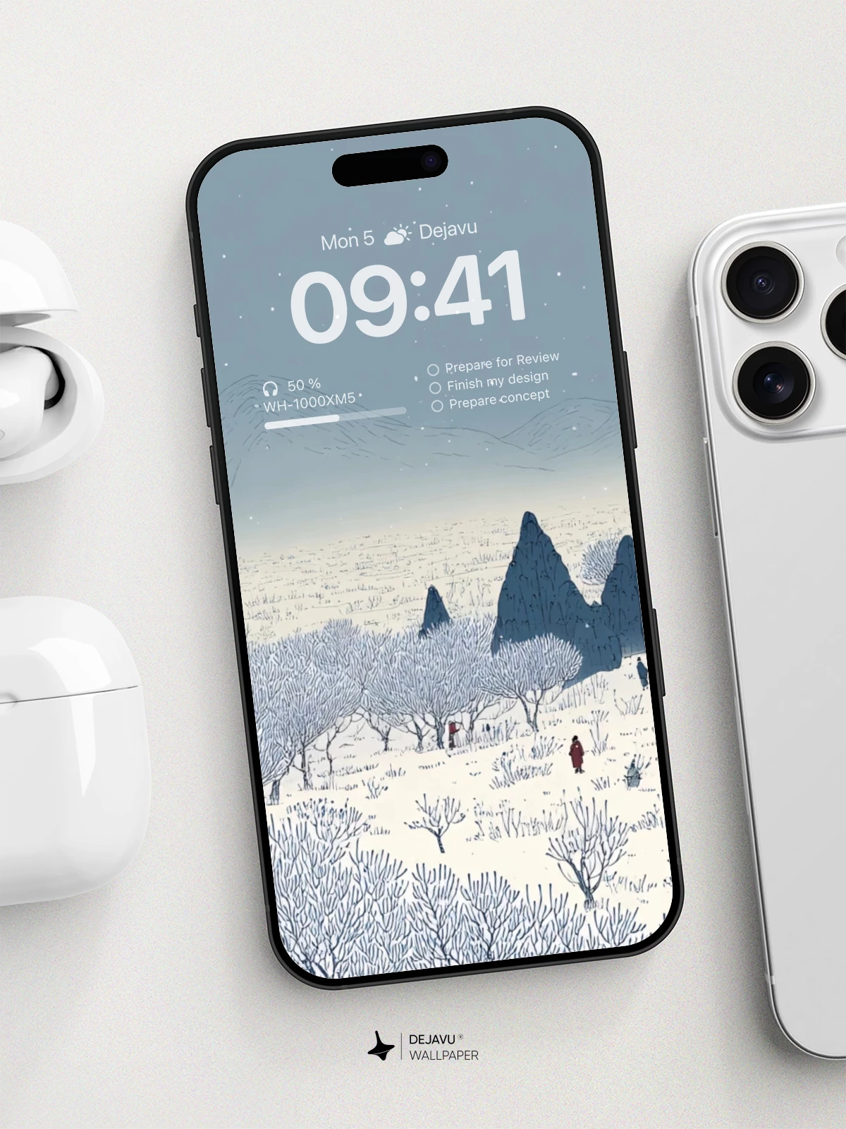 Winter Village Serenity Wallpaper 8K For iPhone