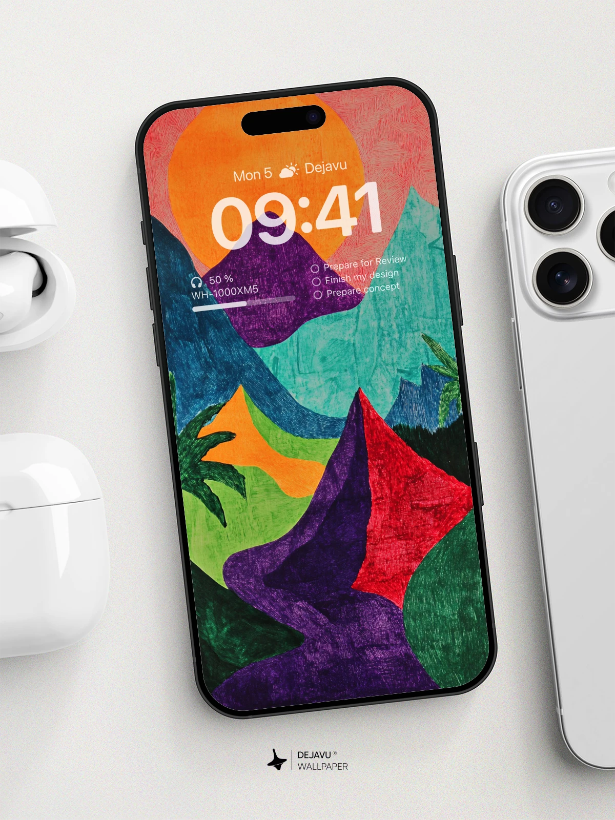 Vibrant Mountain Landscape Wallpaper 8K for iPhone