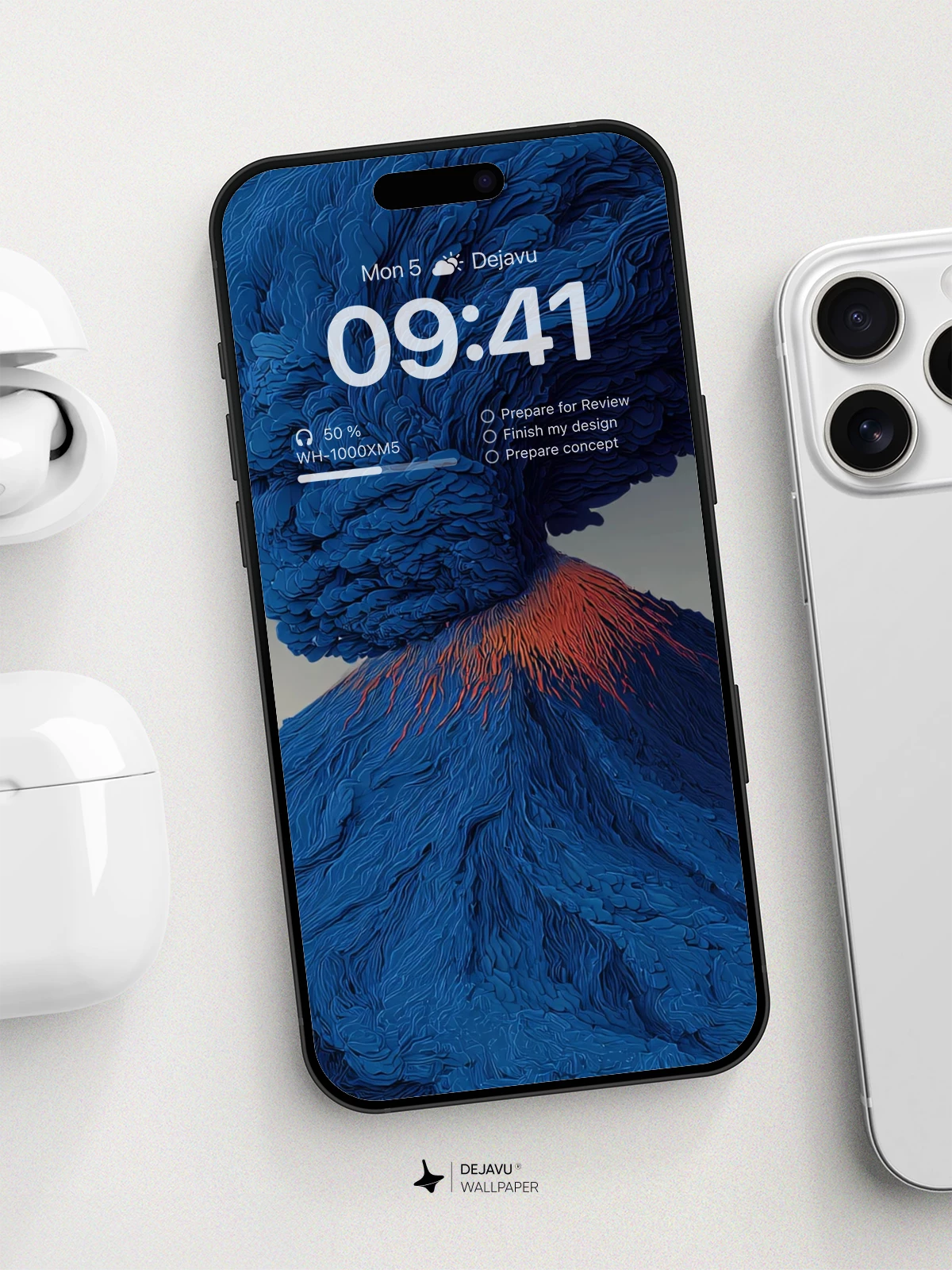 Surreal Volcanic Eruption Wallpaper 8K for iPhone